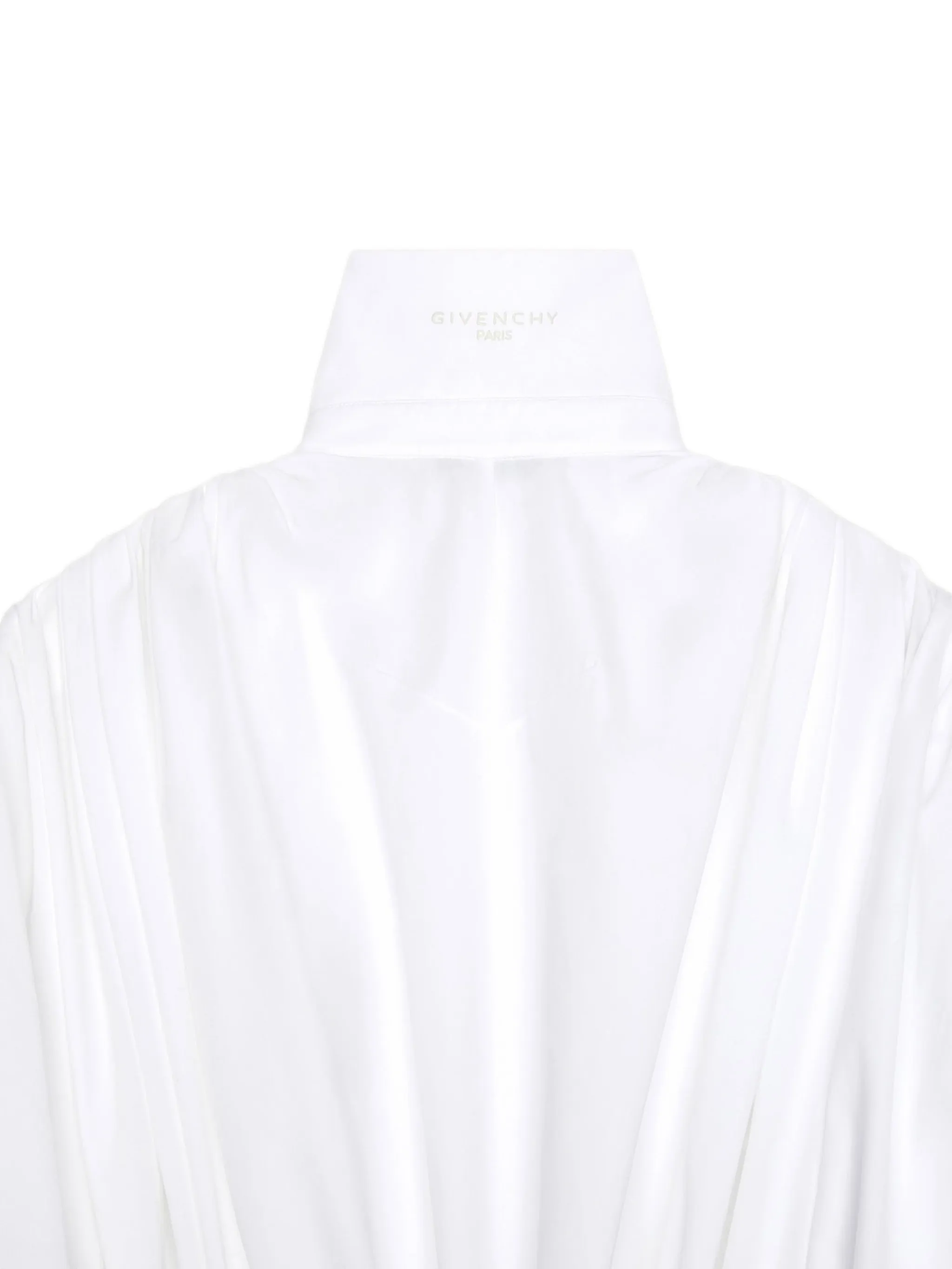long shirt dress in poplin with ruched details