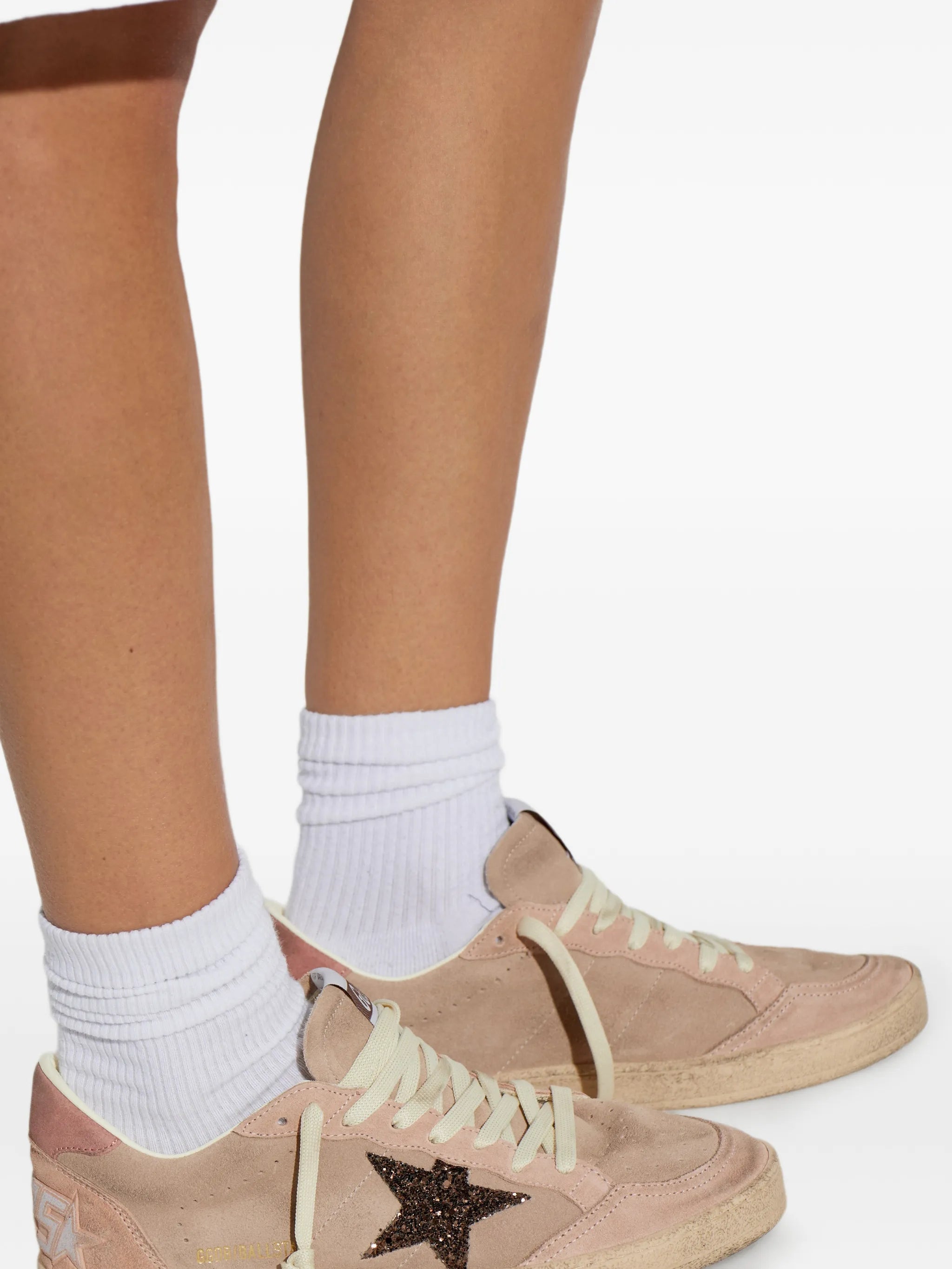 Ball Star glitter-patch sneakers