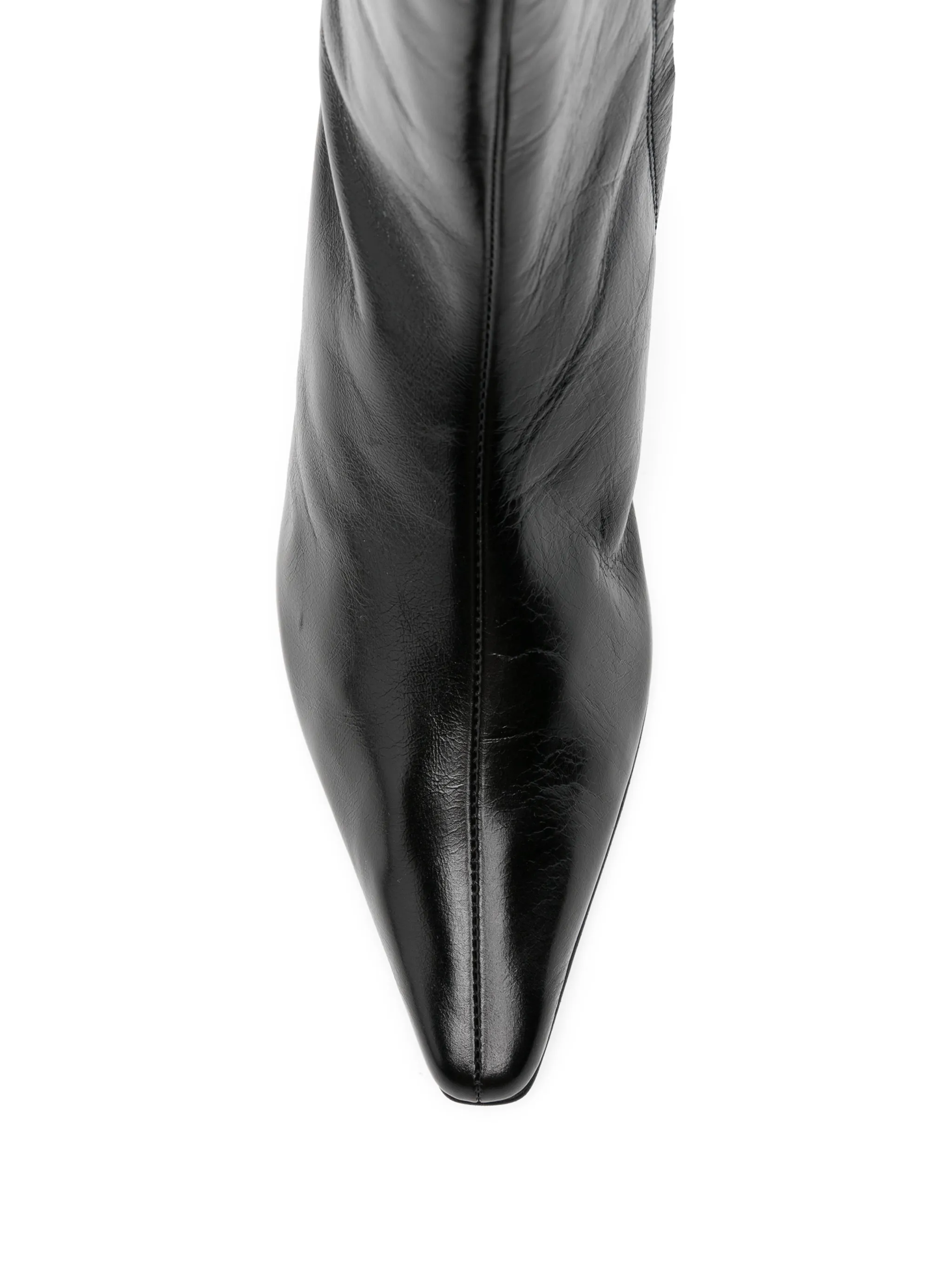 pointed-toe kitten-heel boots