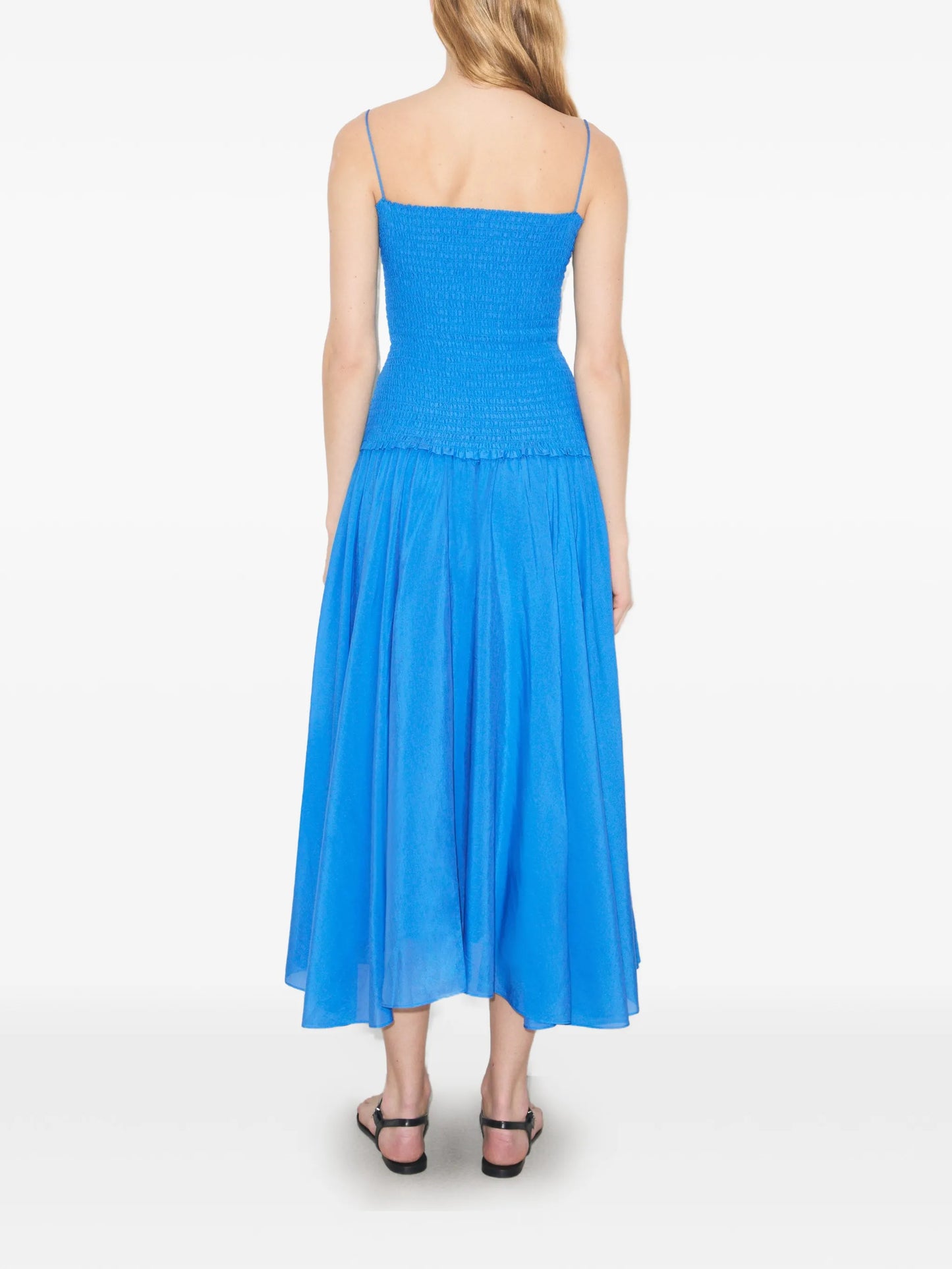 solid smocked dress