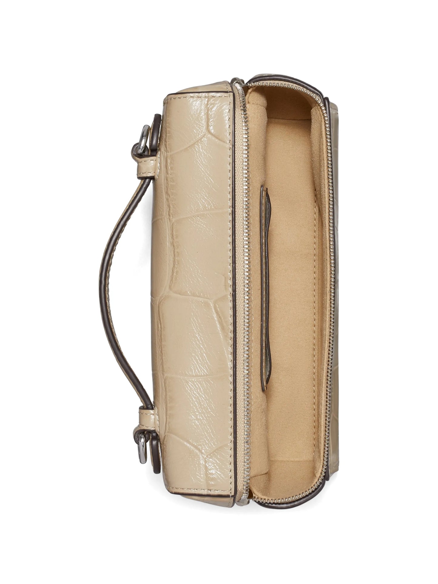 slim Romy croc-embossed top-handle bag