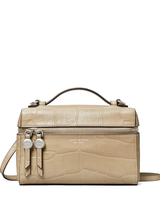 slim Romy croc-embossed top-handle bag