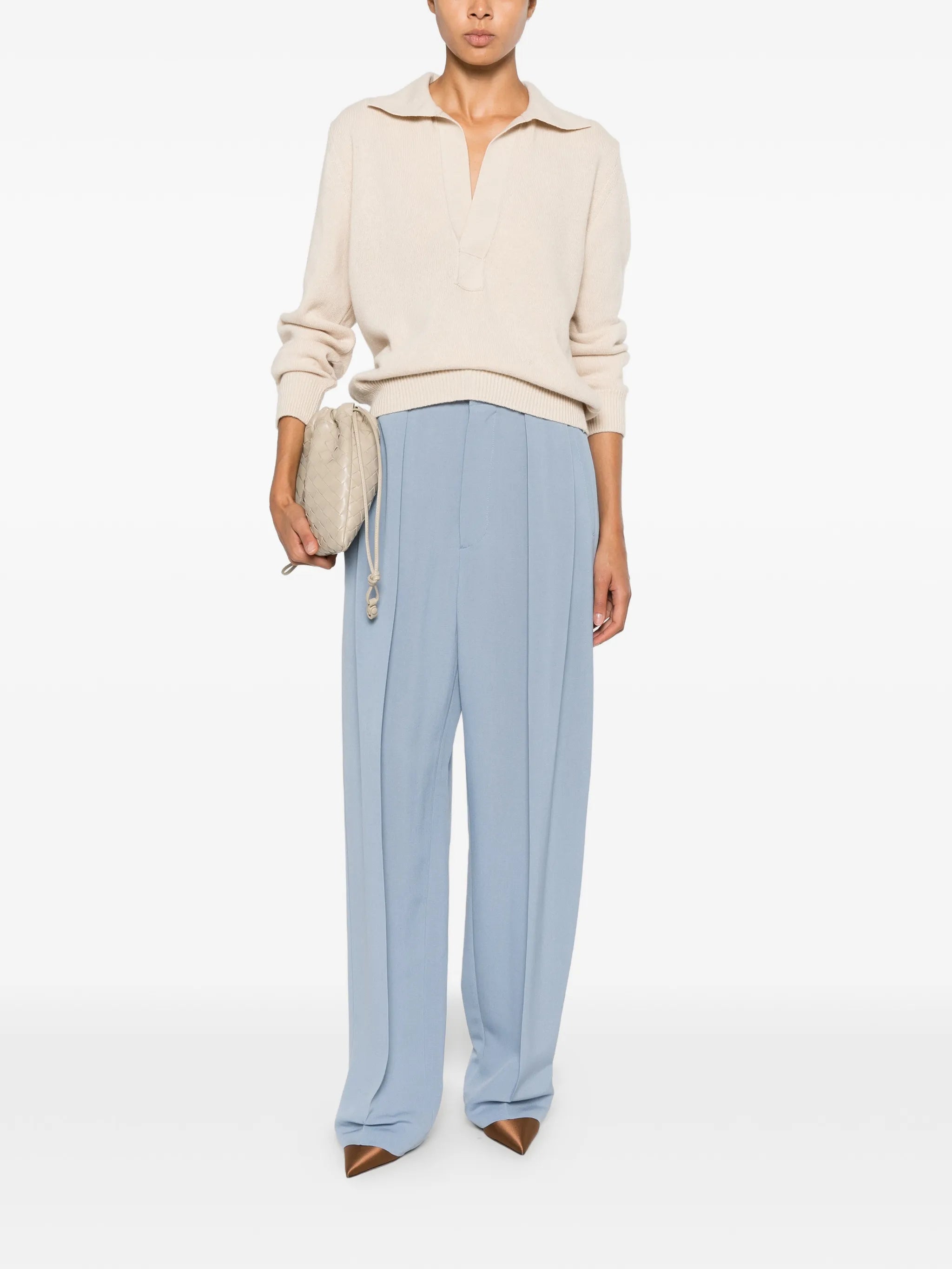 tailored pleated trousers