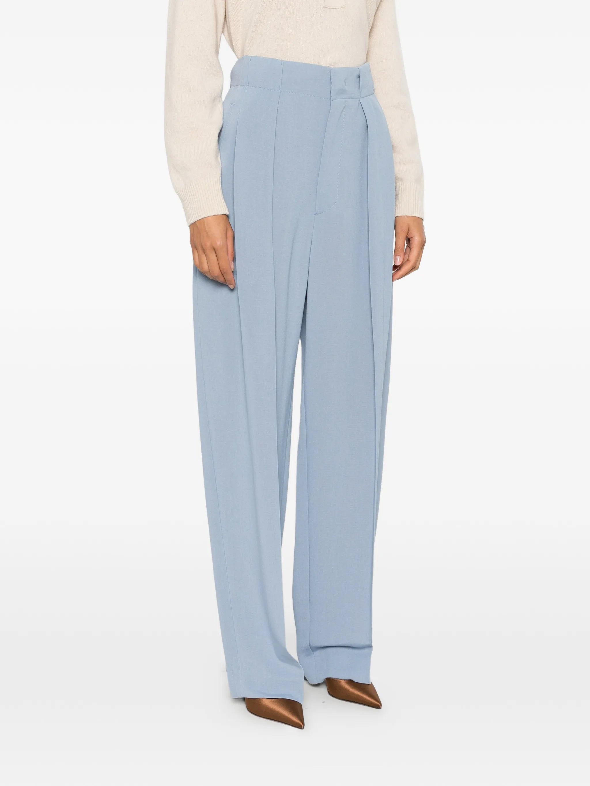tailored pleated trousers
