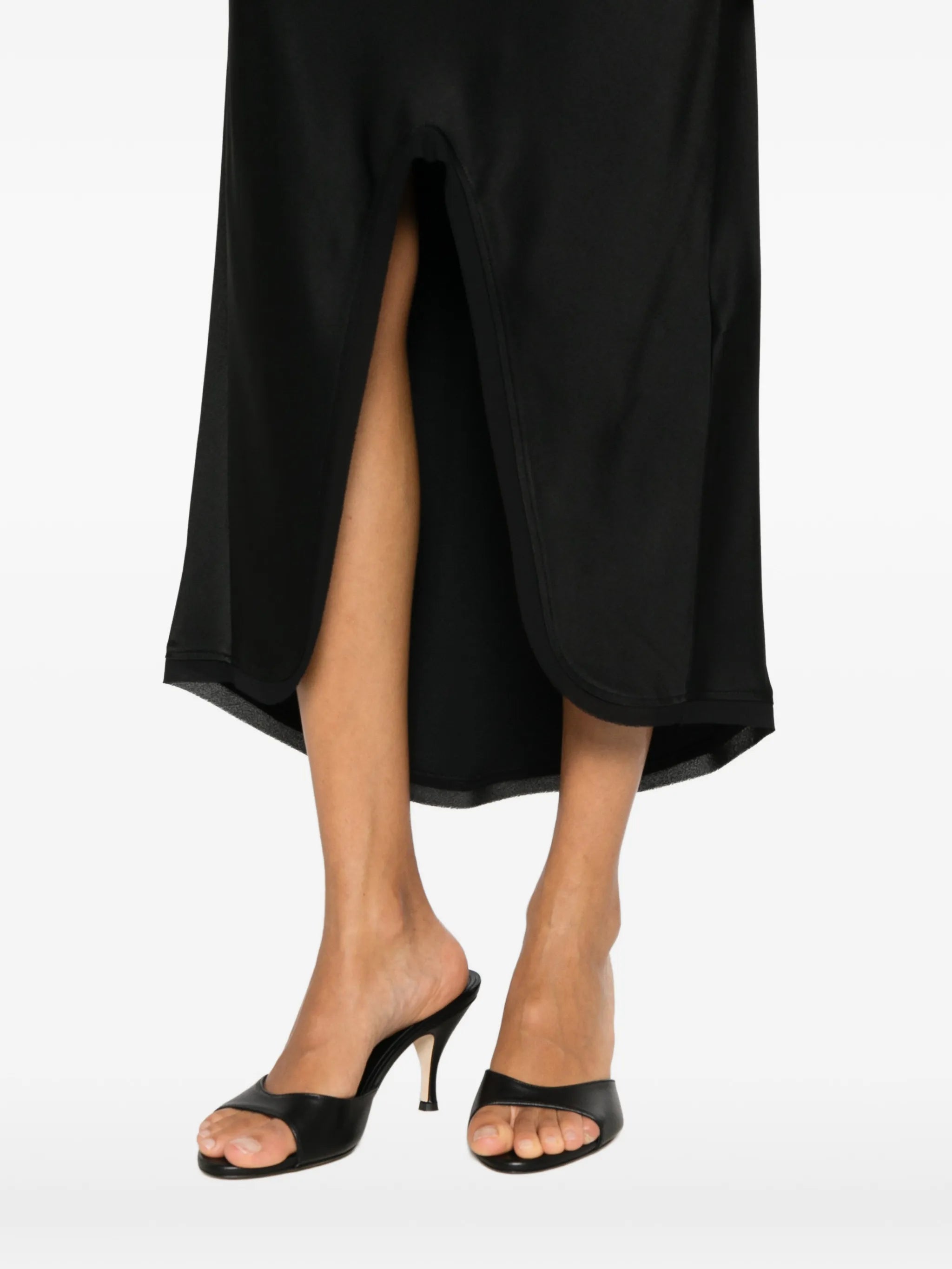 split-detail midi skirt