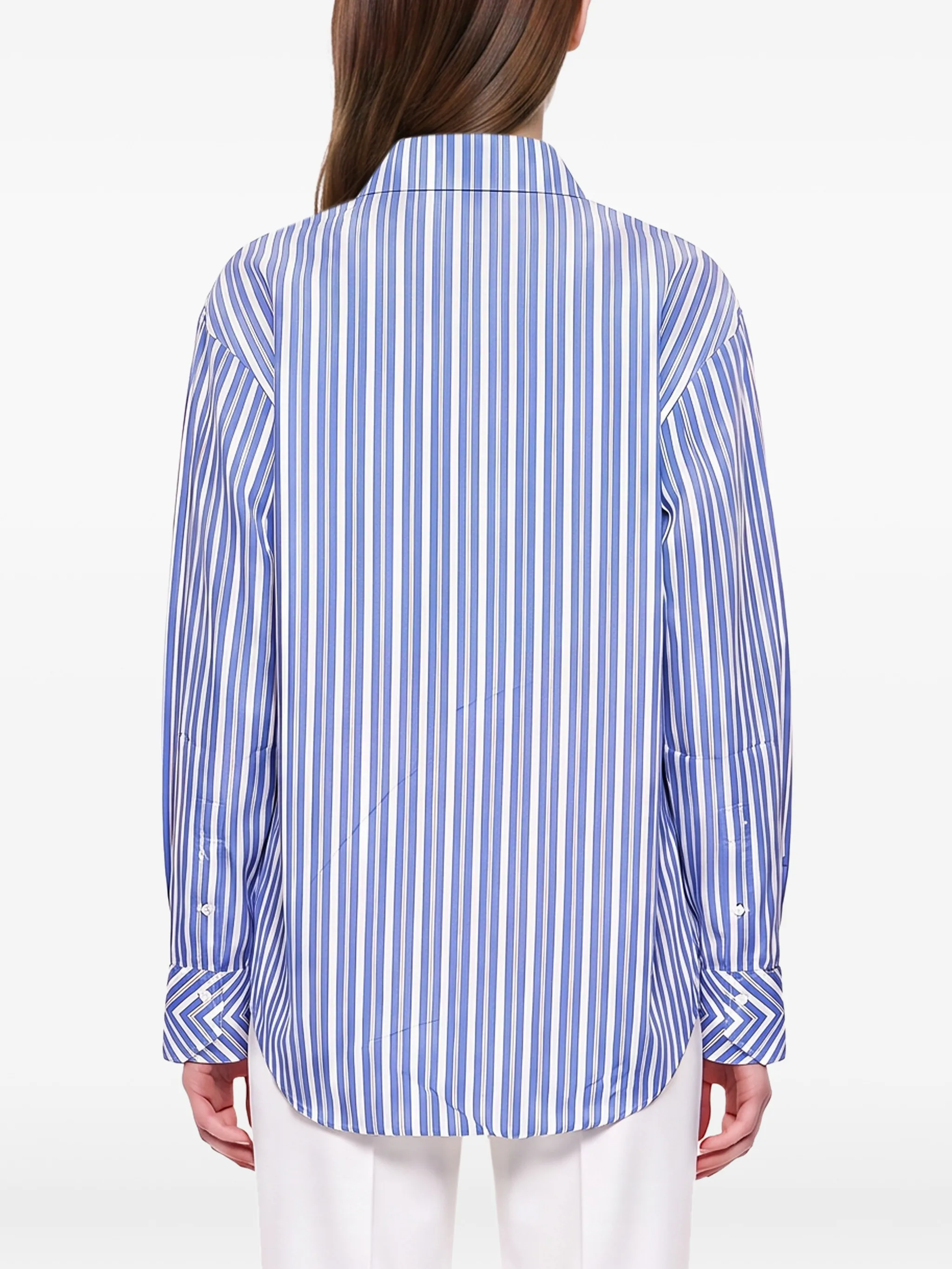 chest-pocket striped shirt