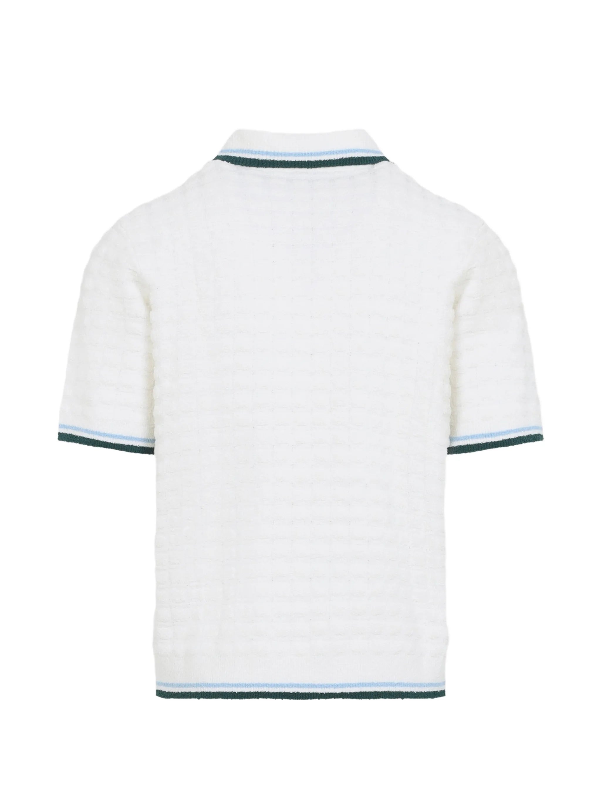 textured-knit polo shirt