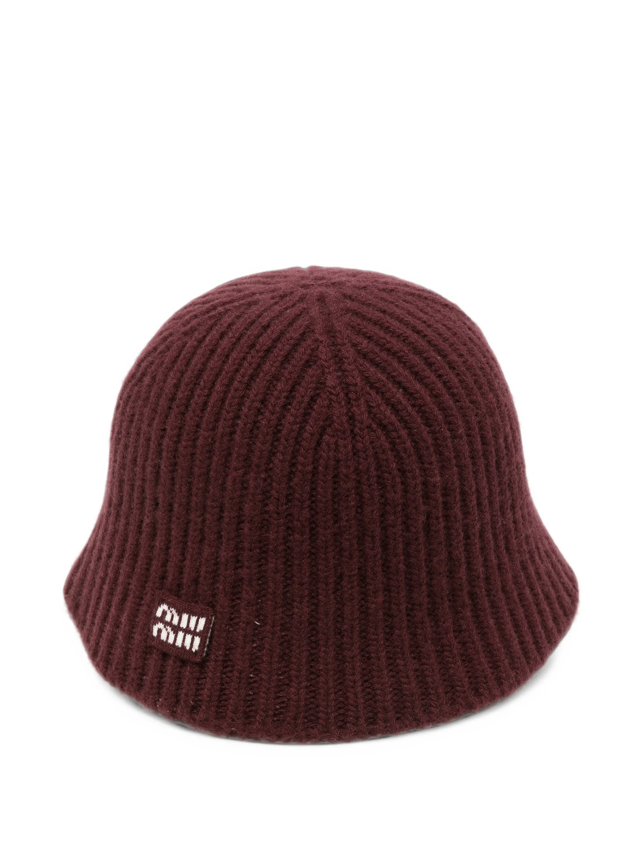ribbed-knit beanie hat