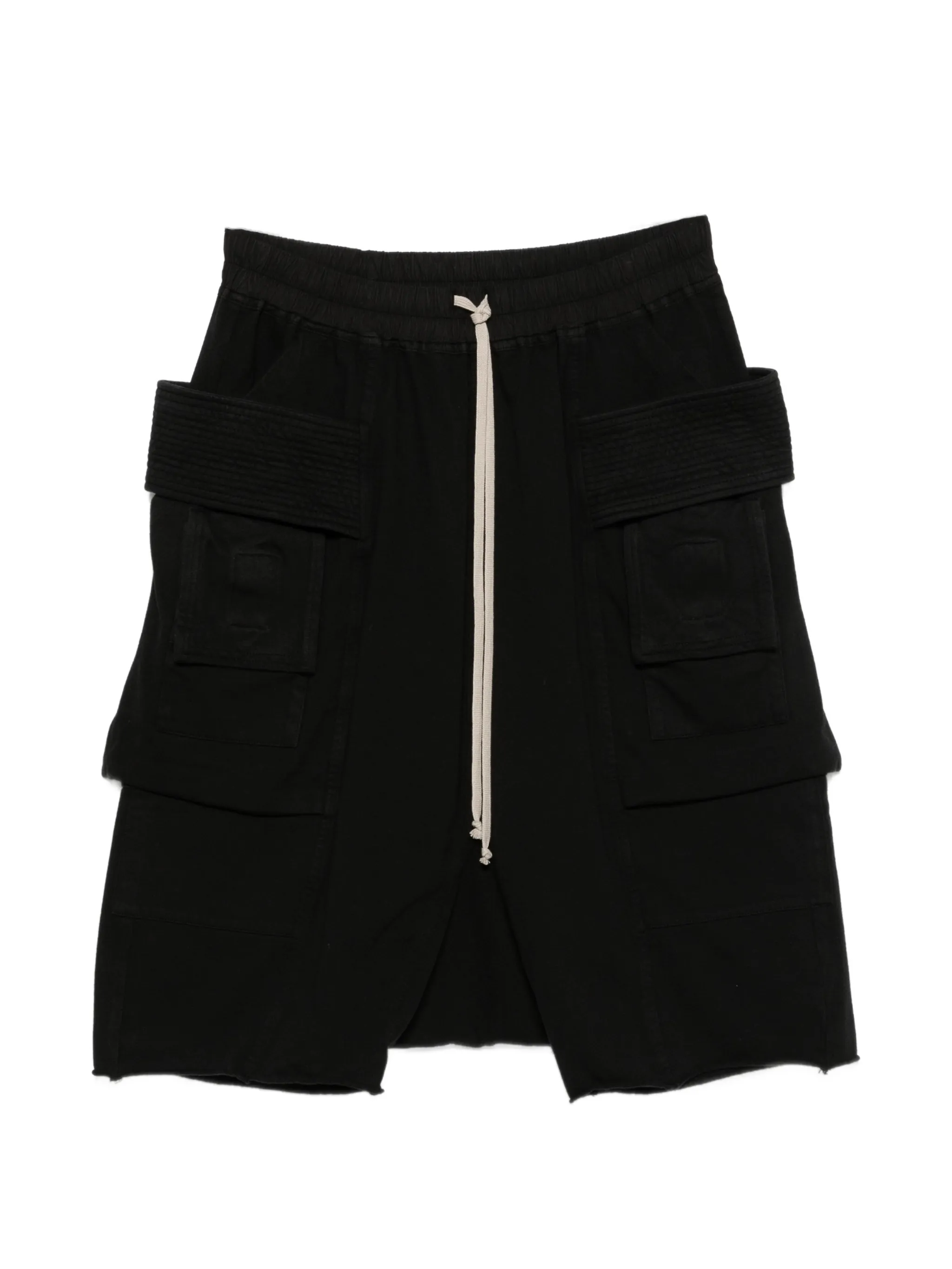 Creatch cargo pods in black compact heay jersey