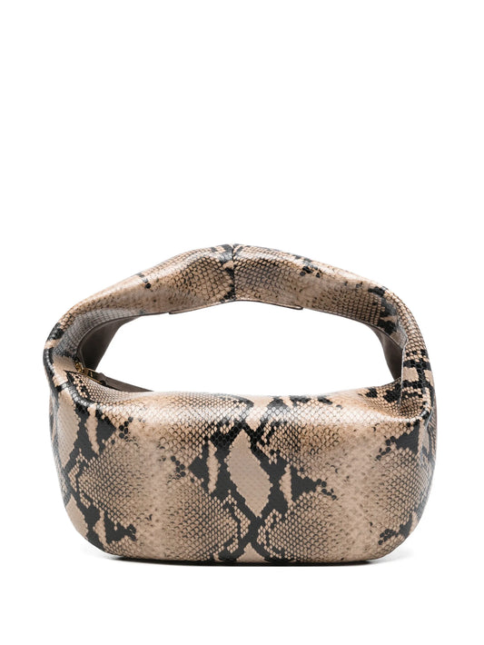 medium Olivia snake-effect tote bag