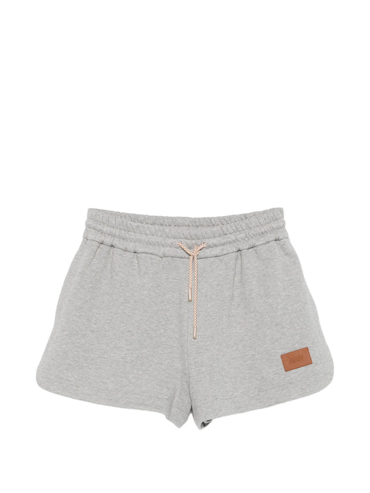 logo-patch track shorts