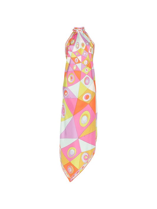 geometric-print midi dress