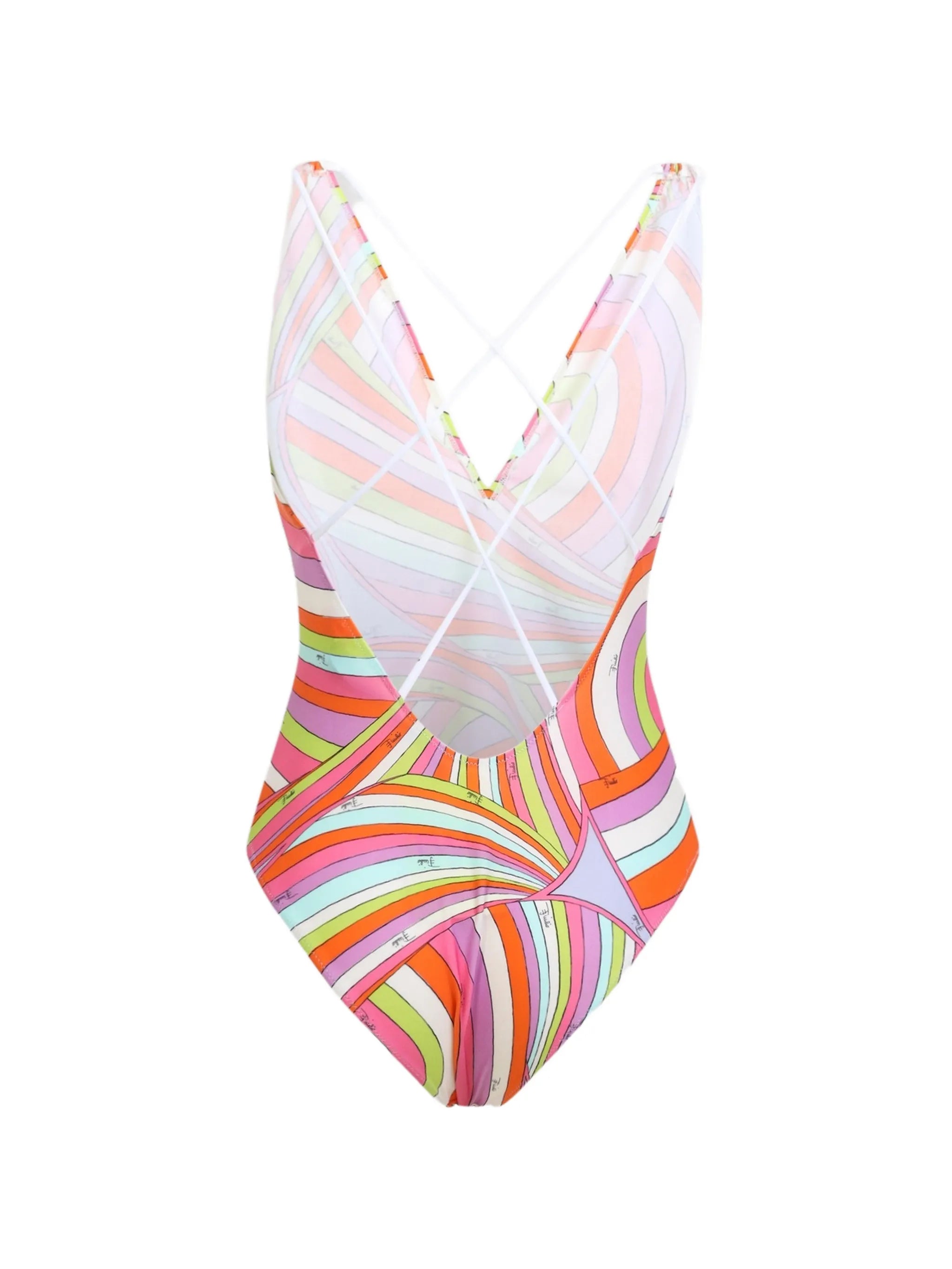 abstract-print swimsuit
