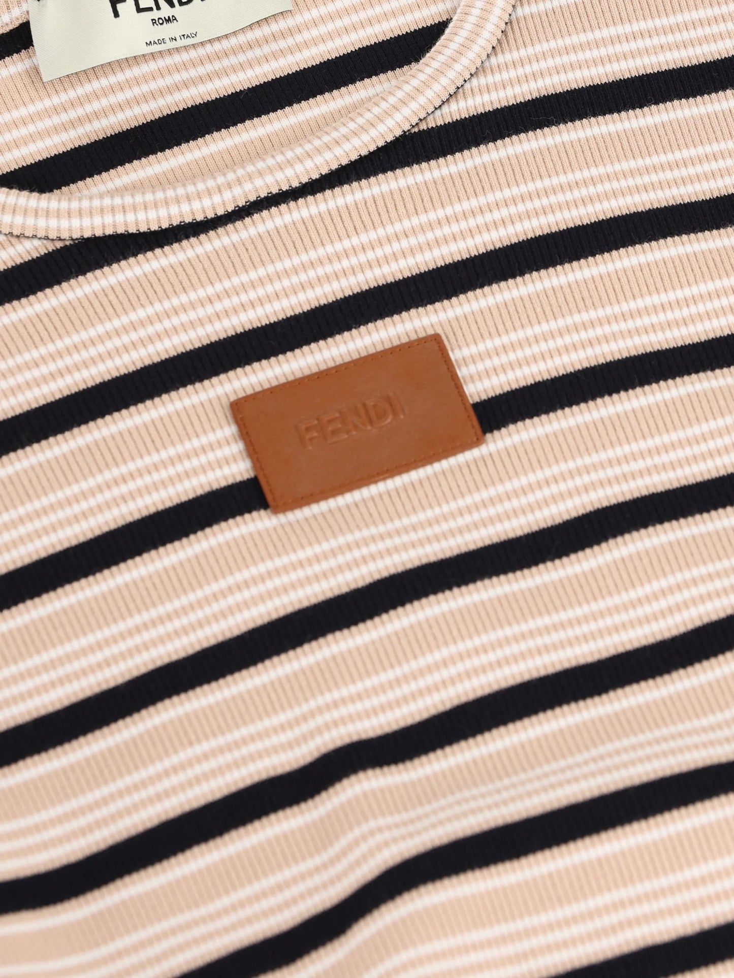 striped logo-patch T-shirt