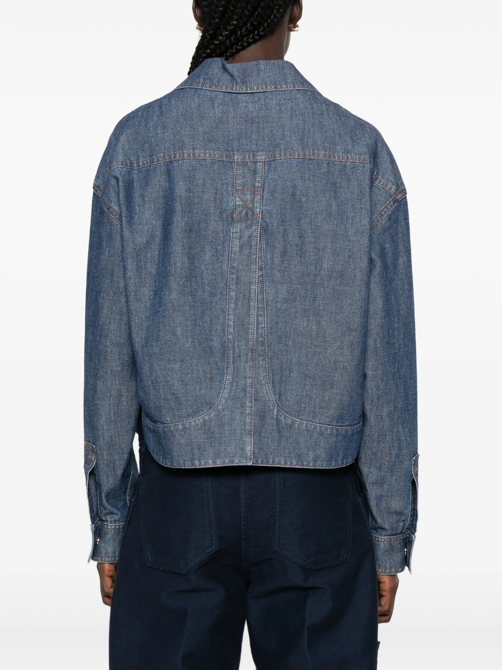 logo-patch denim jacket