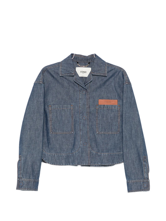 logo-patch denim jacket