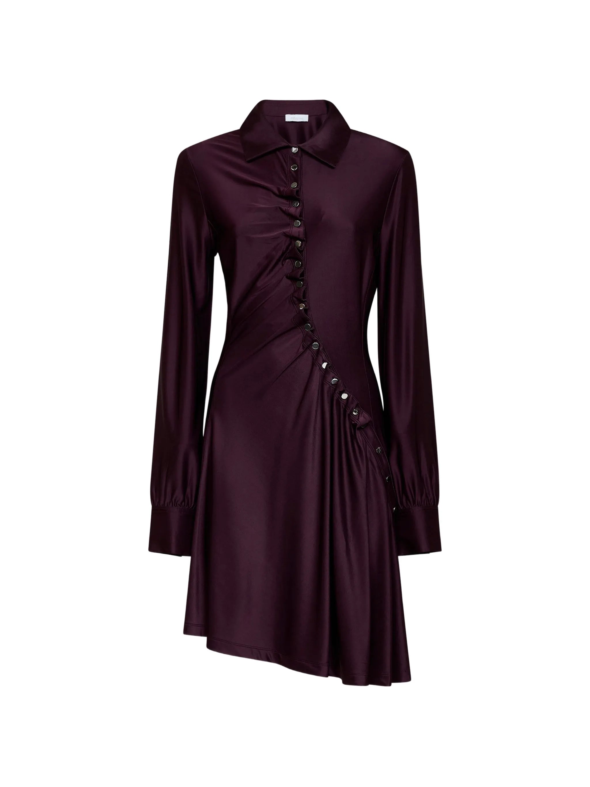 asymmetric gathered dress