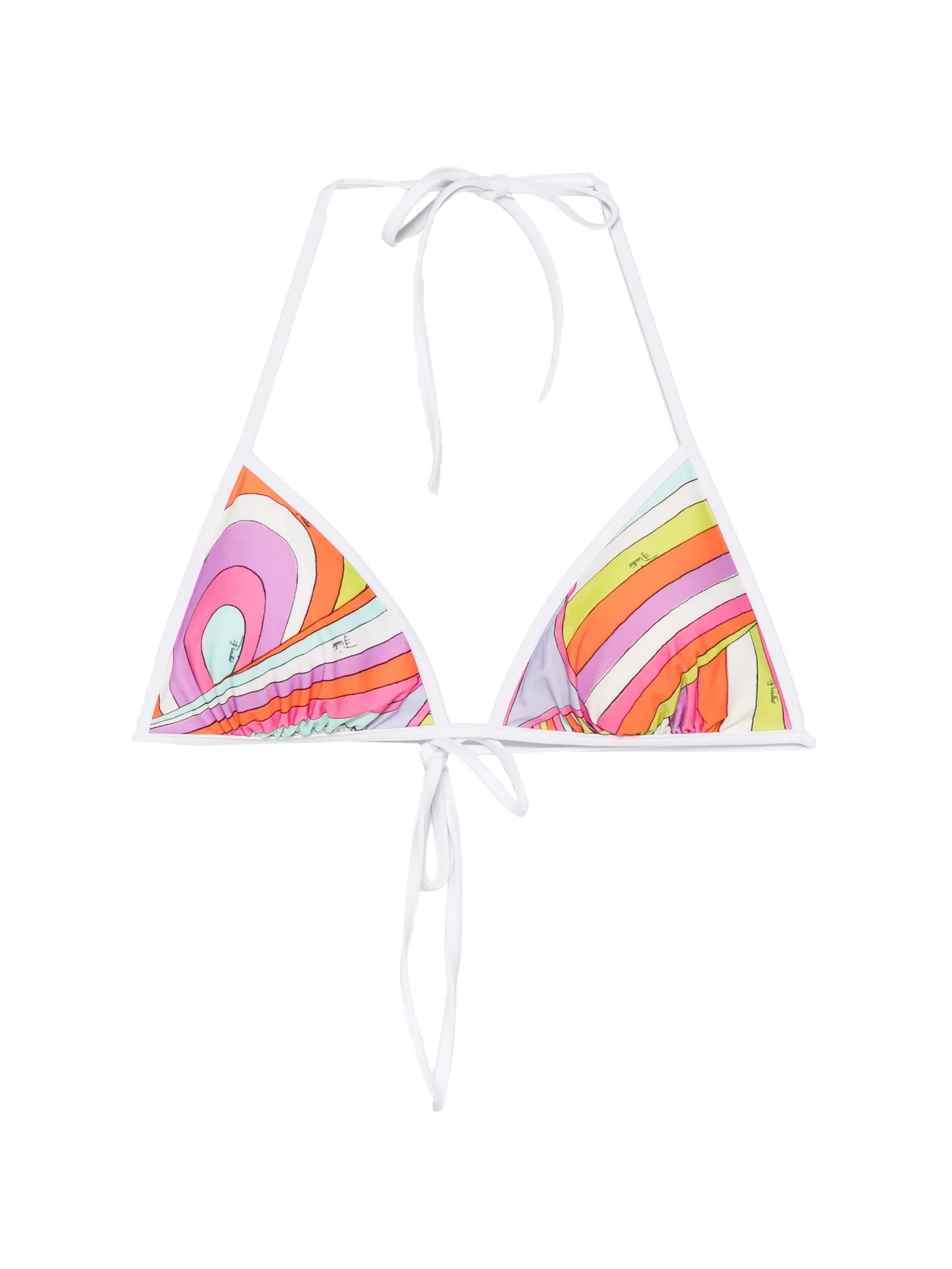 graphic-print triangle bikini top