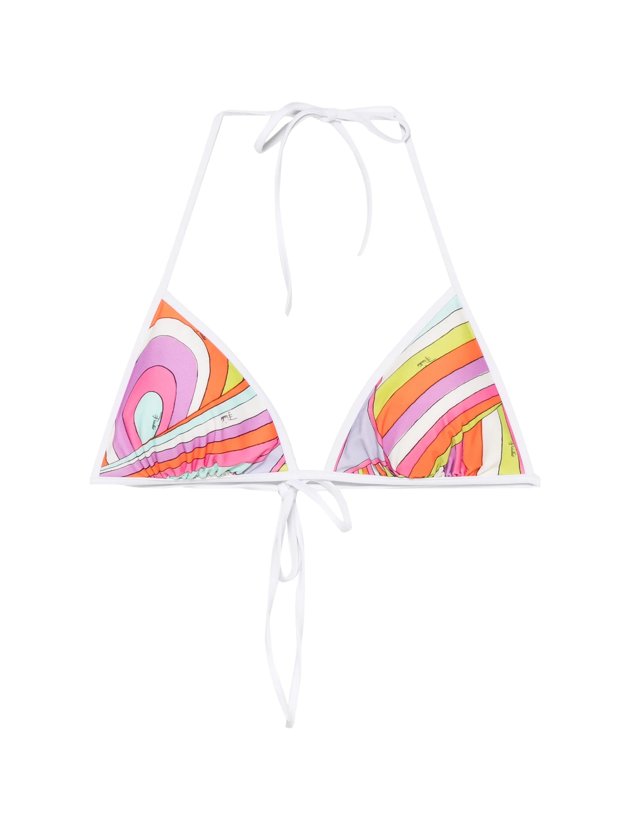 graphic-print triangle bikini top