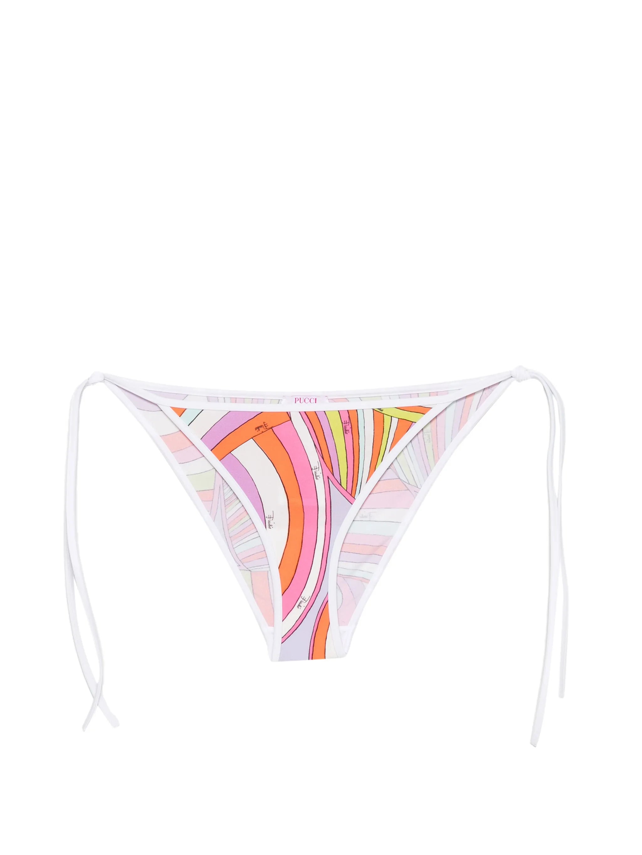 graphic-print side-tie bikini bottoms