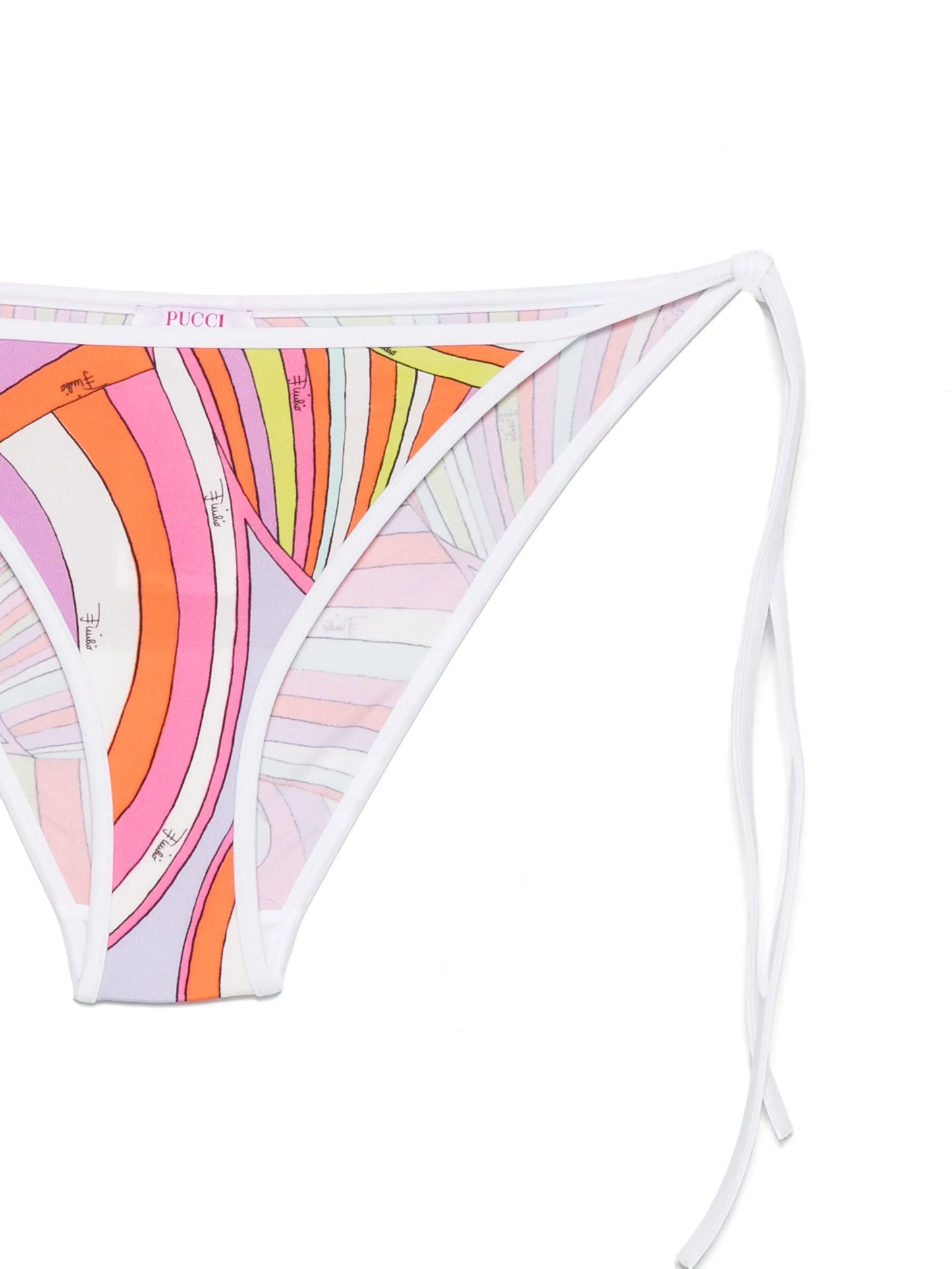 graphic-print side-tie bikini bottoms