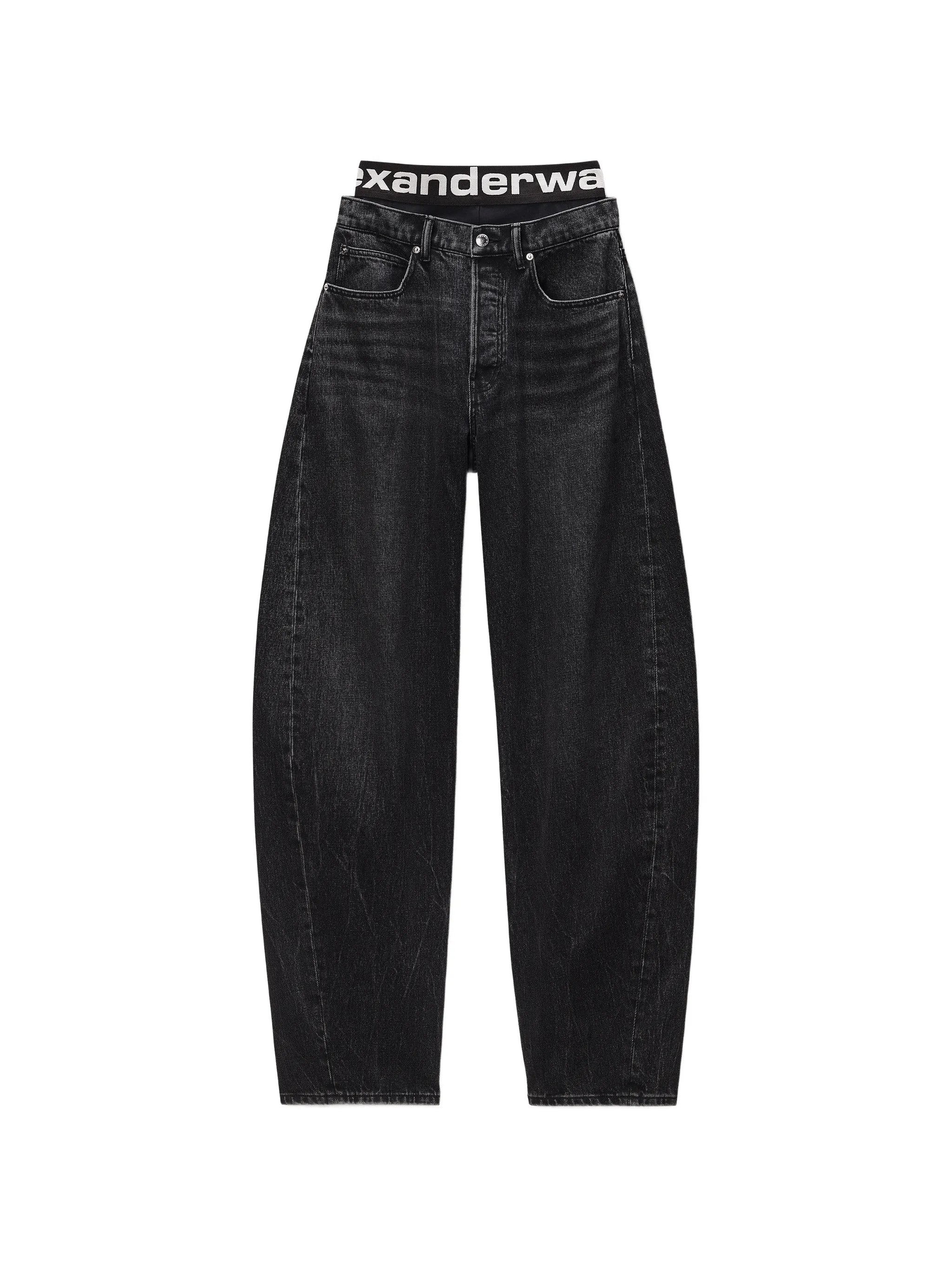 logo-waistband loose-fit jeans