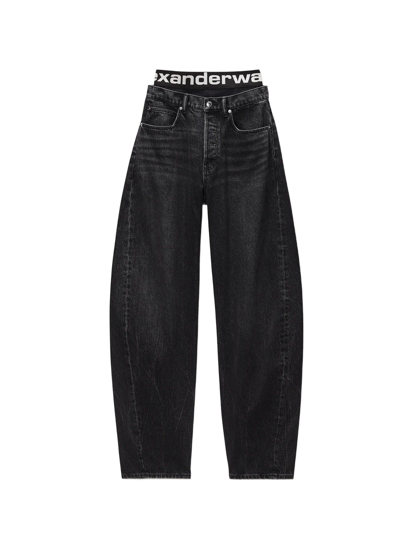 logo-waistband loose-fit jeans
