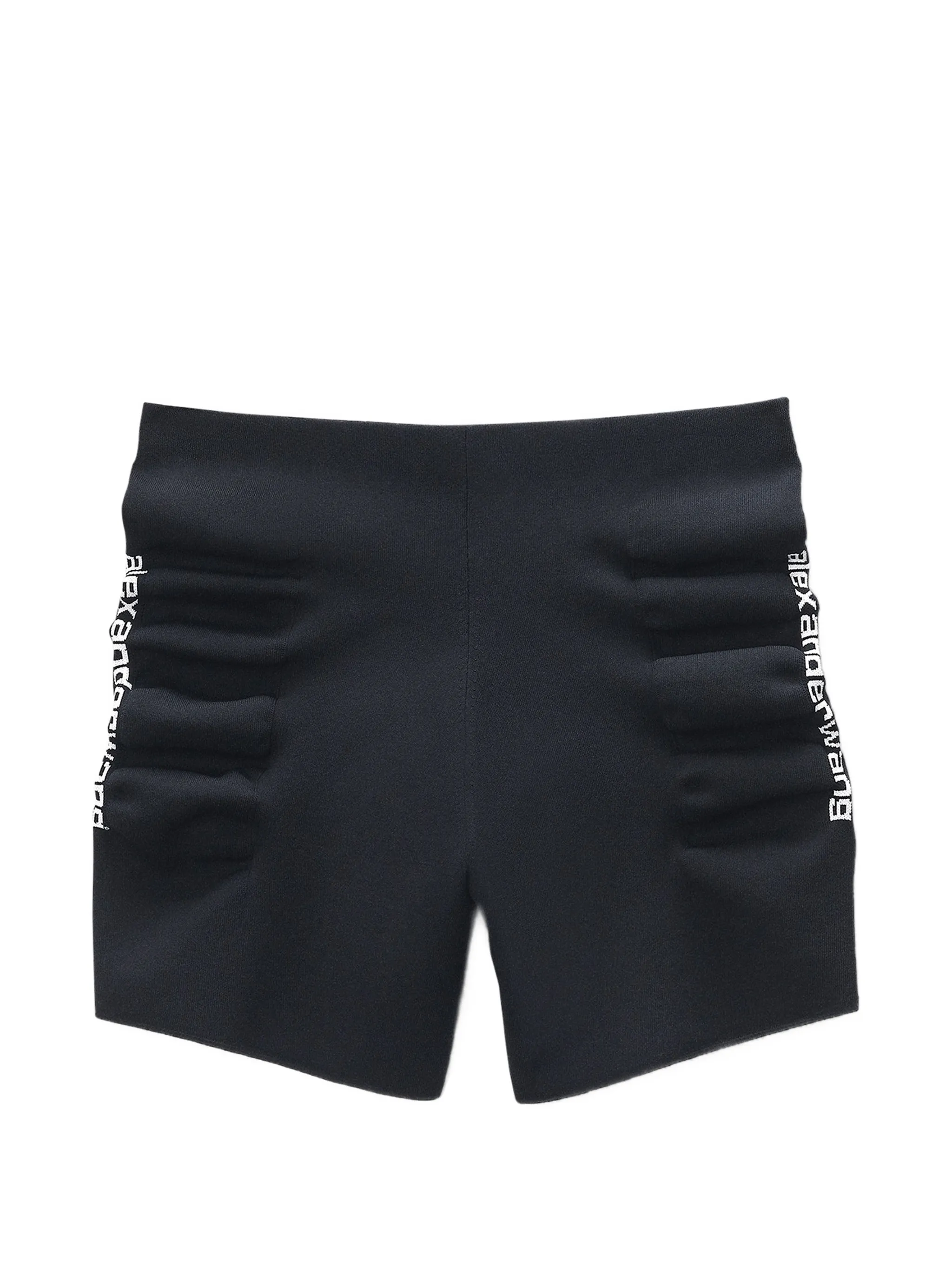 ruched logo mini shorts