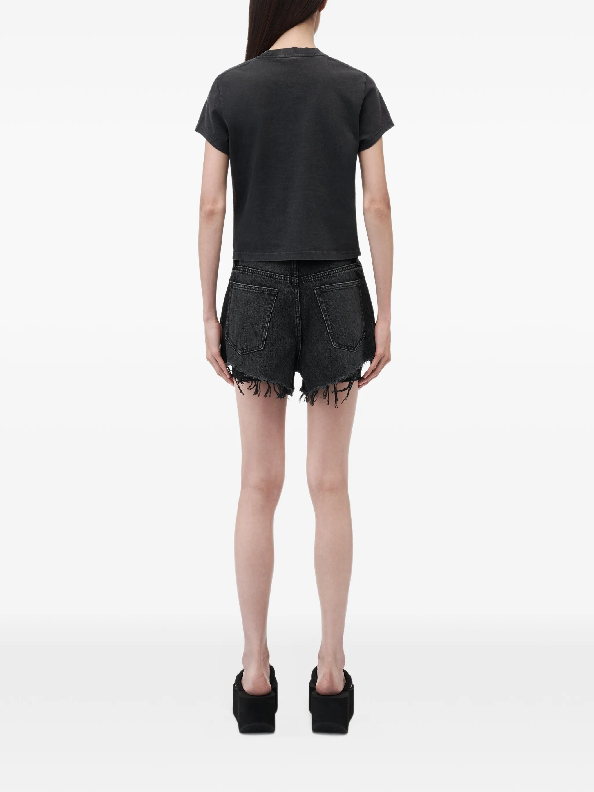 logo-print shrunken short-sleeve T-shirt