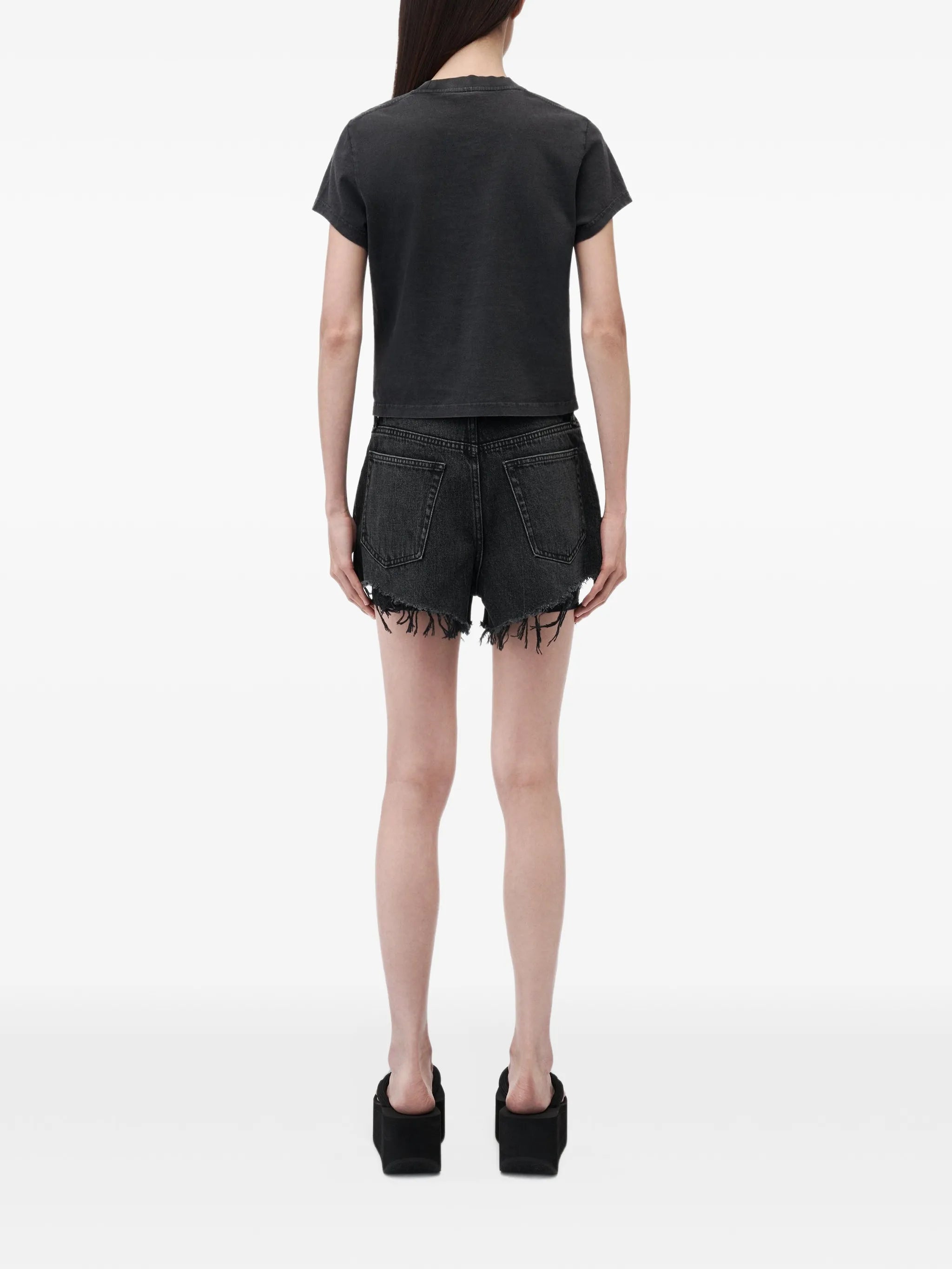 logo-print shrunken short-sleeve T-shirt