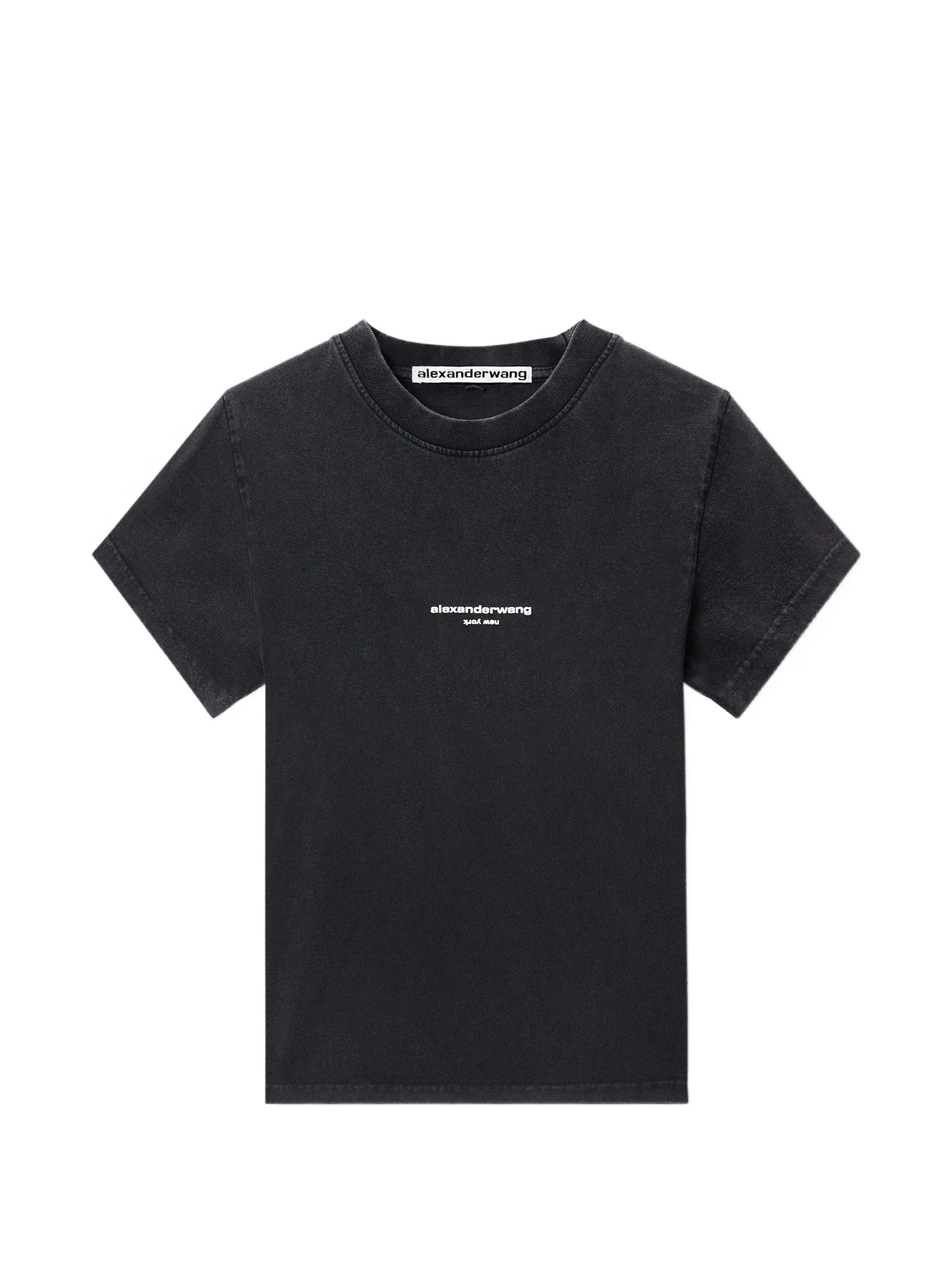 logo-print shrunken short-sleeve T-shirt