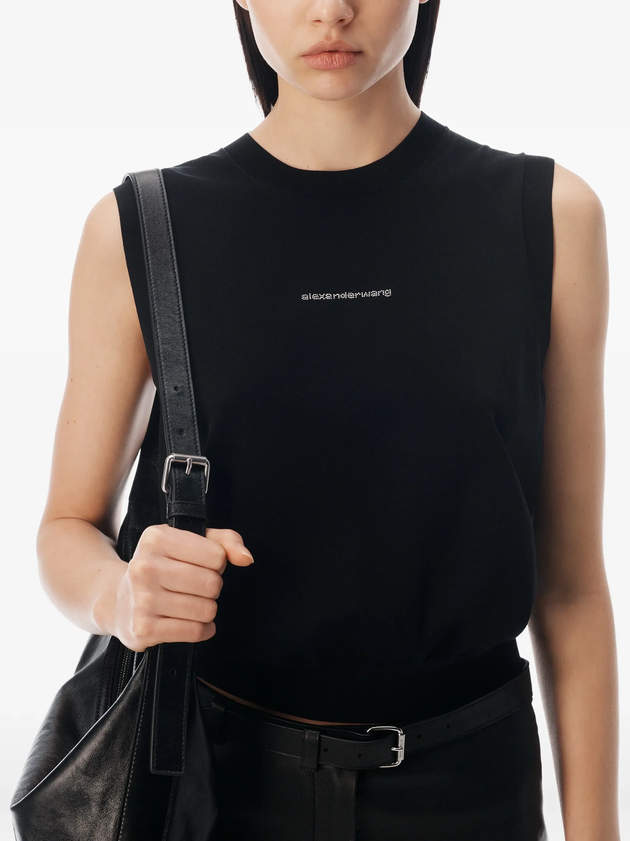 crystal hotfix logo tank