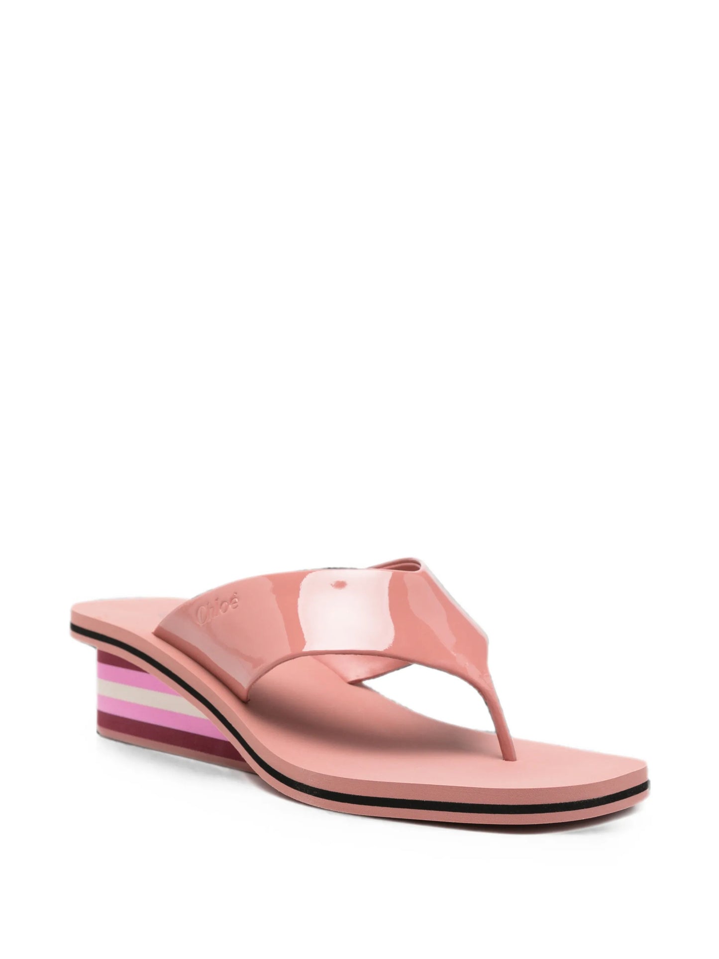 Swimming Cool striped wedge sandals