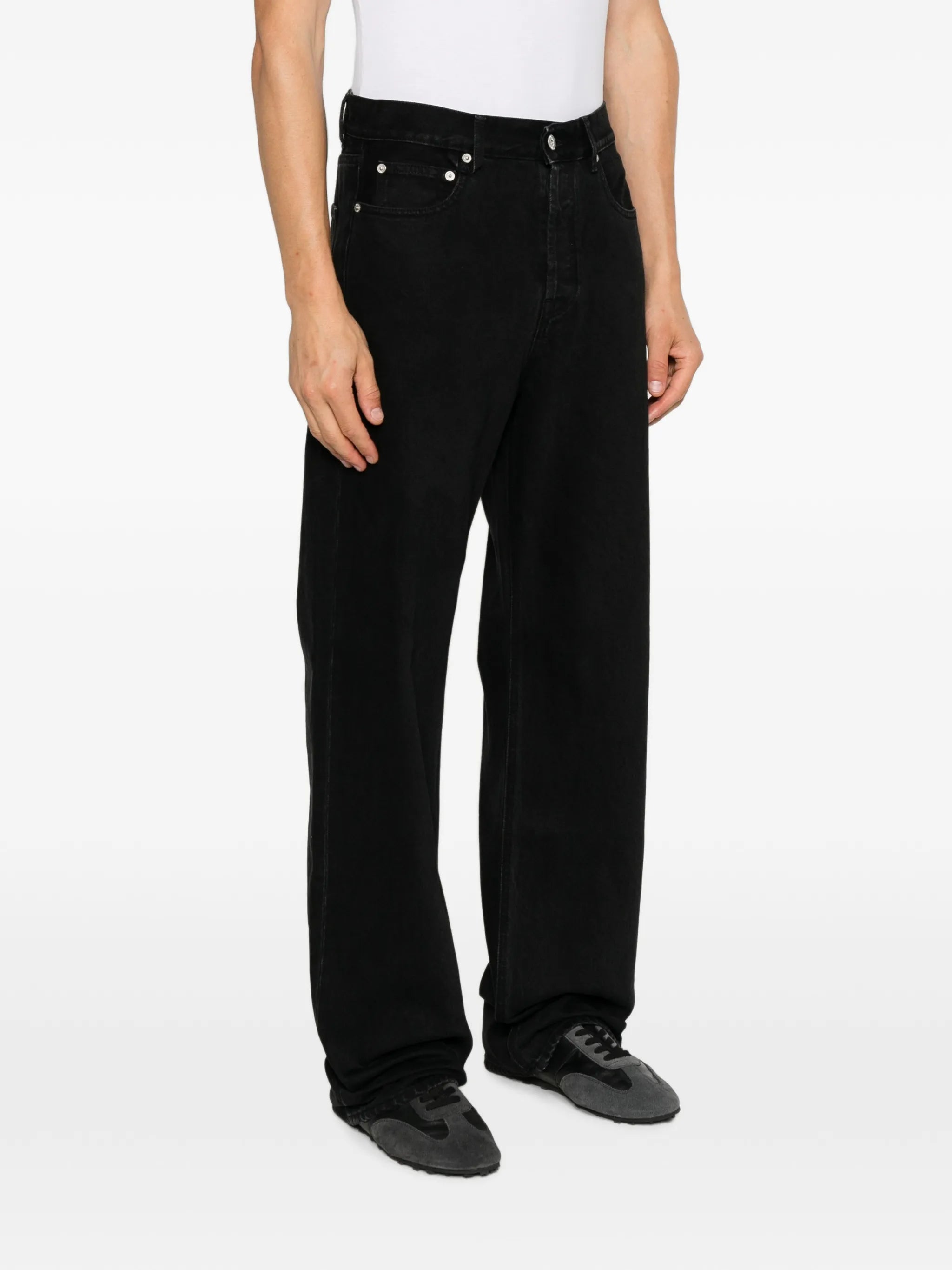 logo-embroidered straight-leg jeans