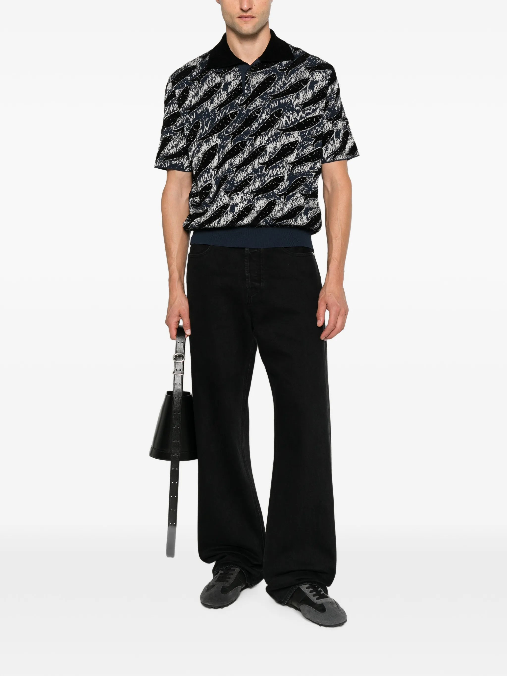 logo-embroidered straight-leg jeans