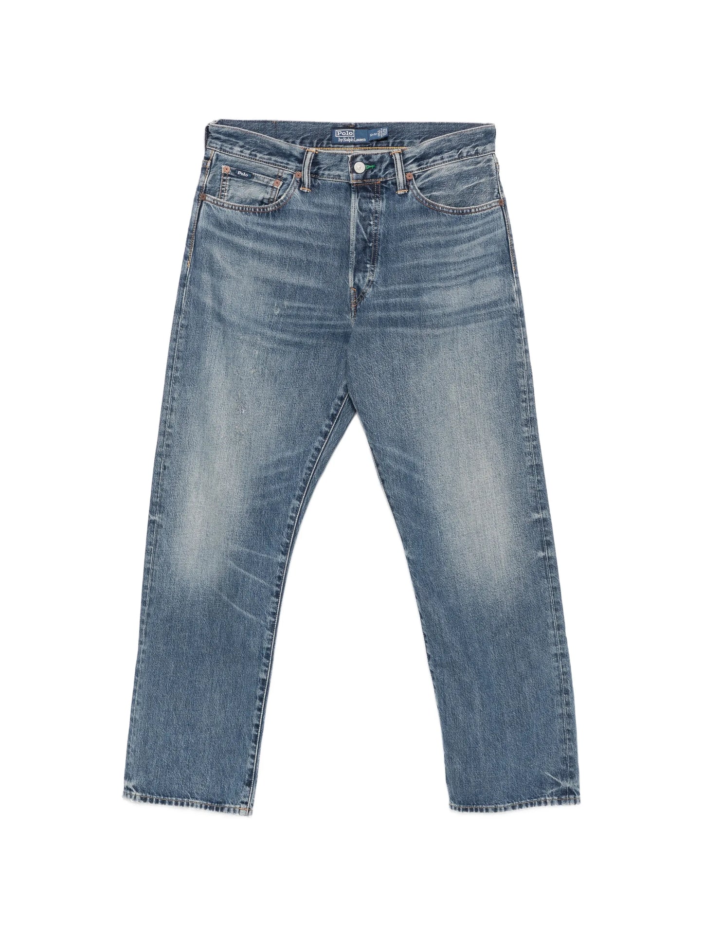belt-loop buttoned jeans