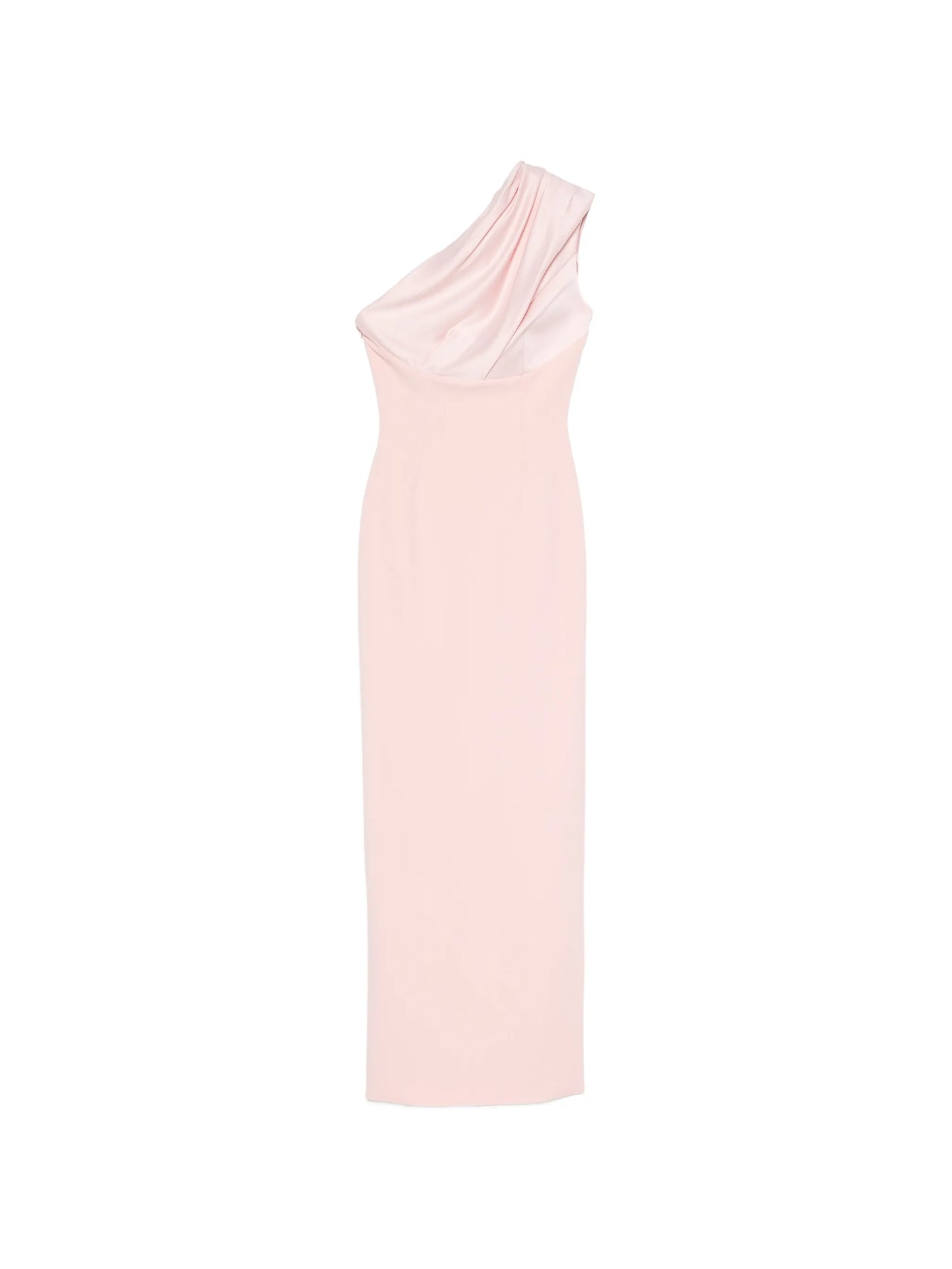 one-shoulder draped maxi dress