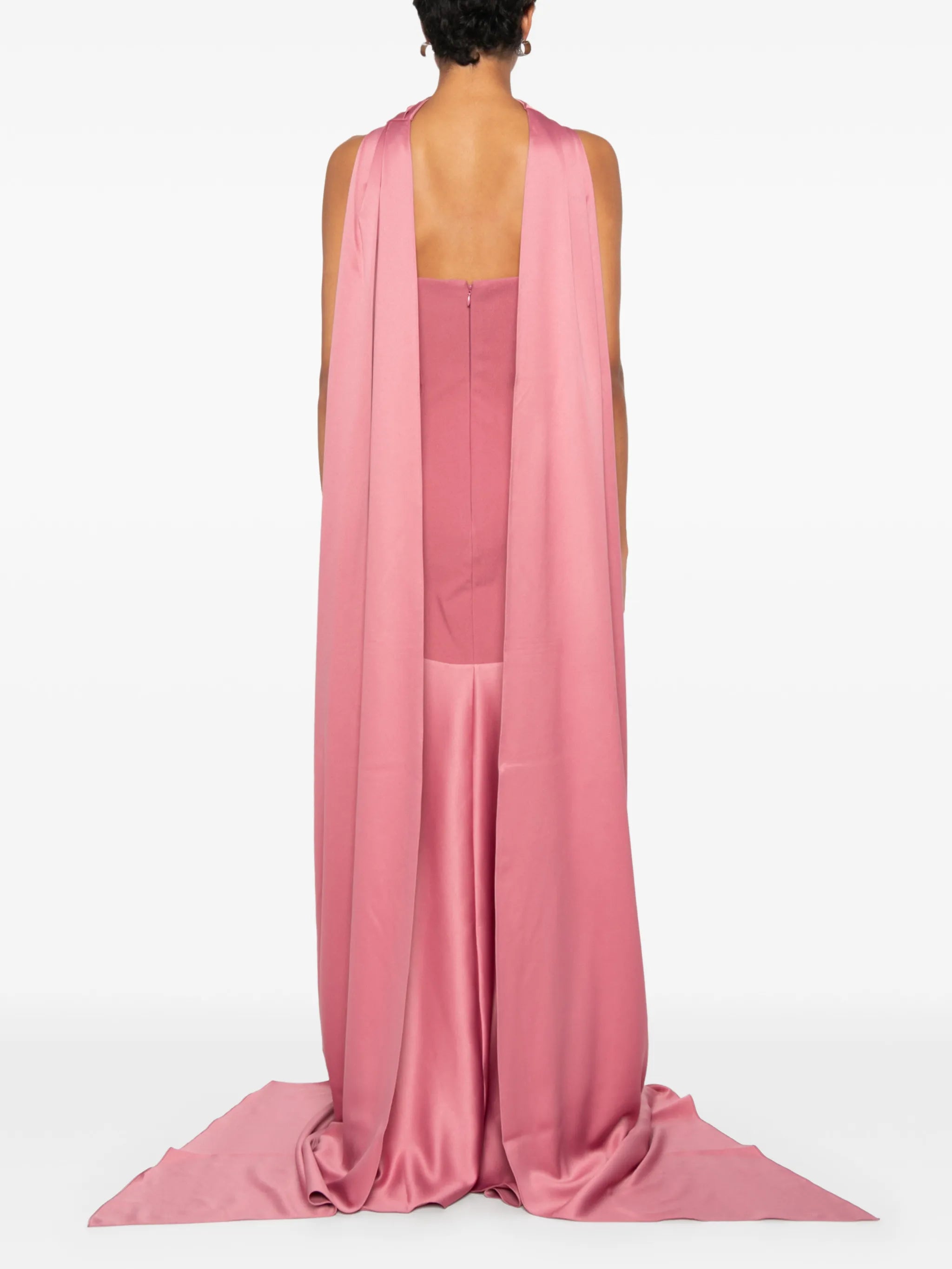 Mae scarf-detail strapless maxi dress