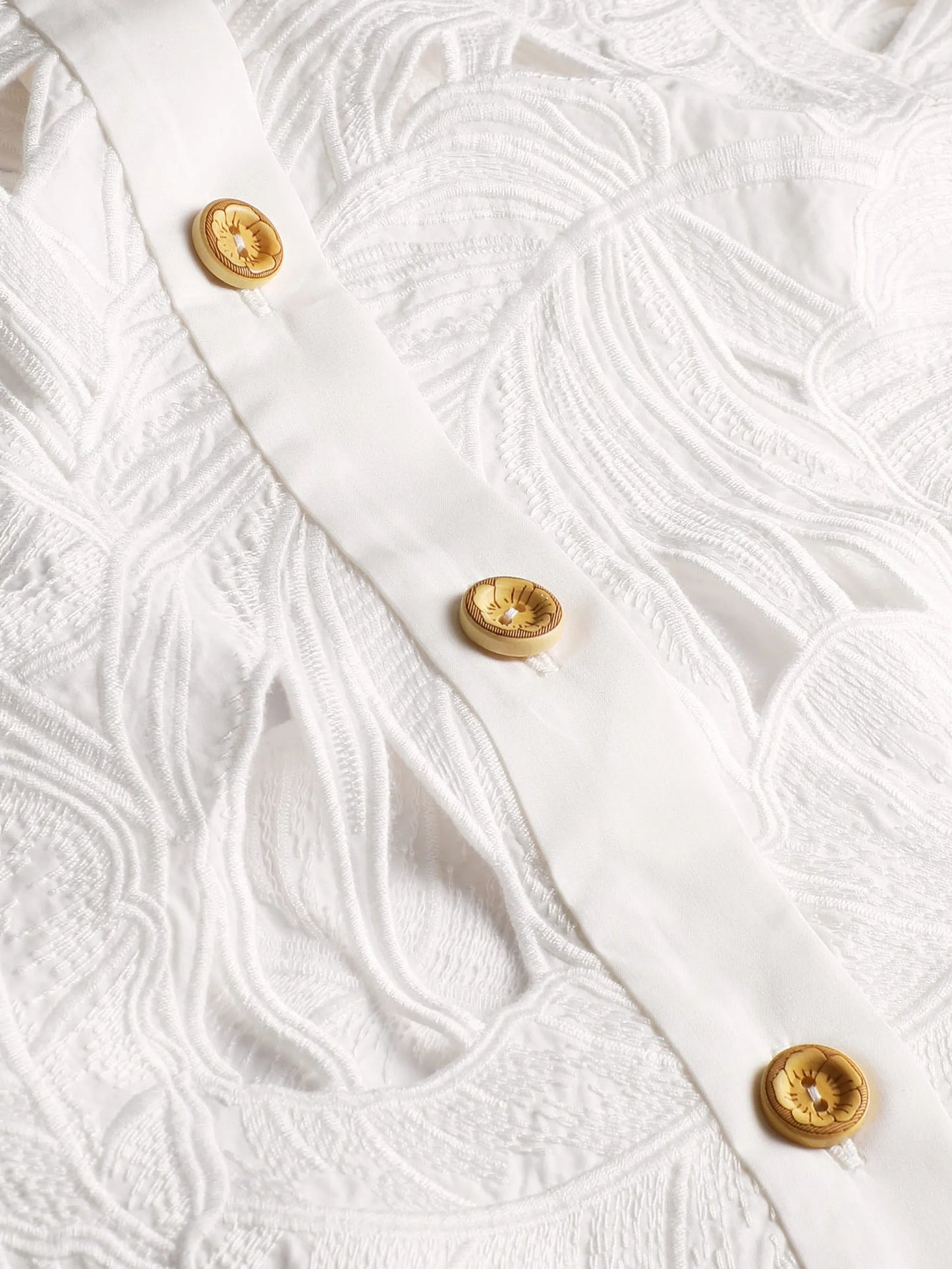 Mahon embroidered cropped shirt