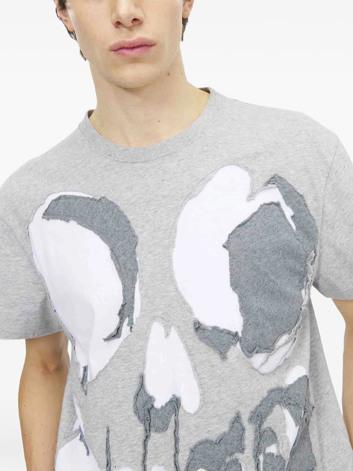 skull-applique T-shirt