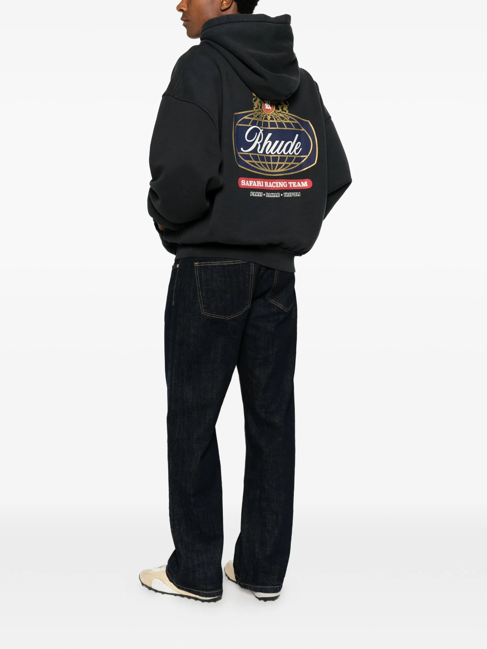 logo-print cotton hoodie