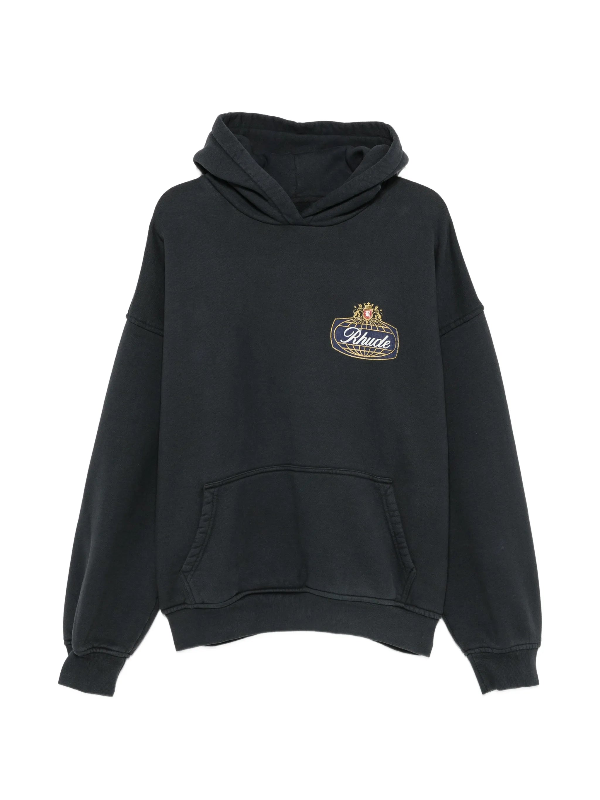 logo-print cotton hoodie