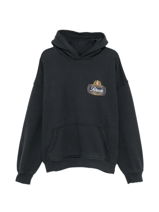 logo-print cotton hoodie