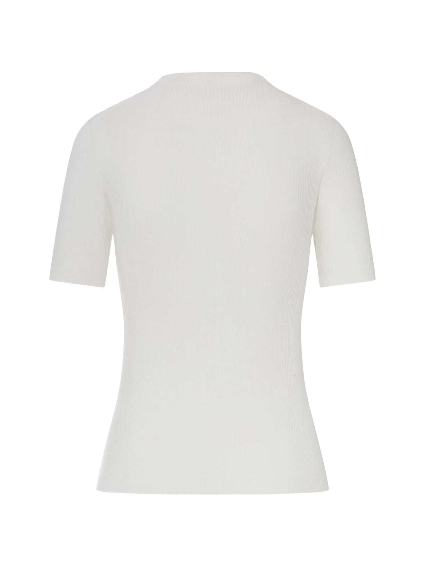 ribbed short-sleeve sweater