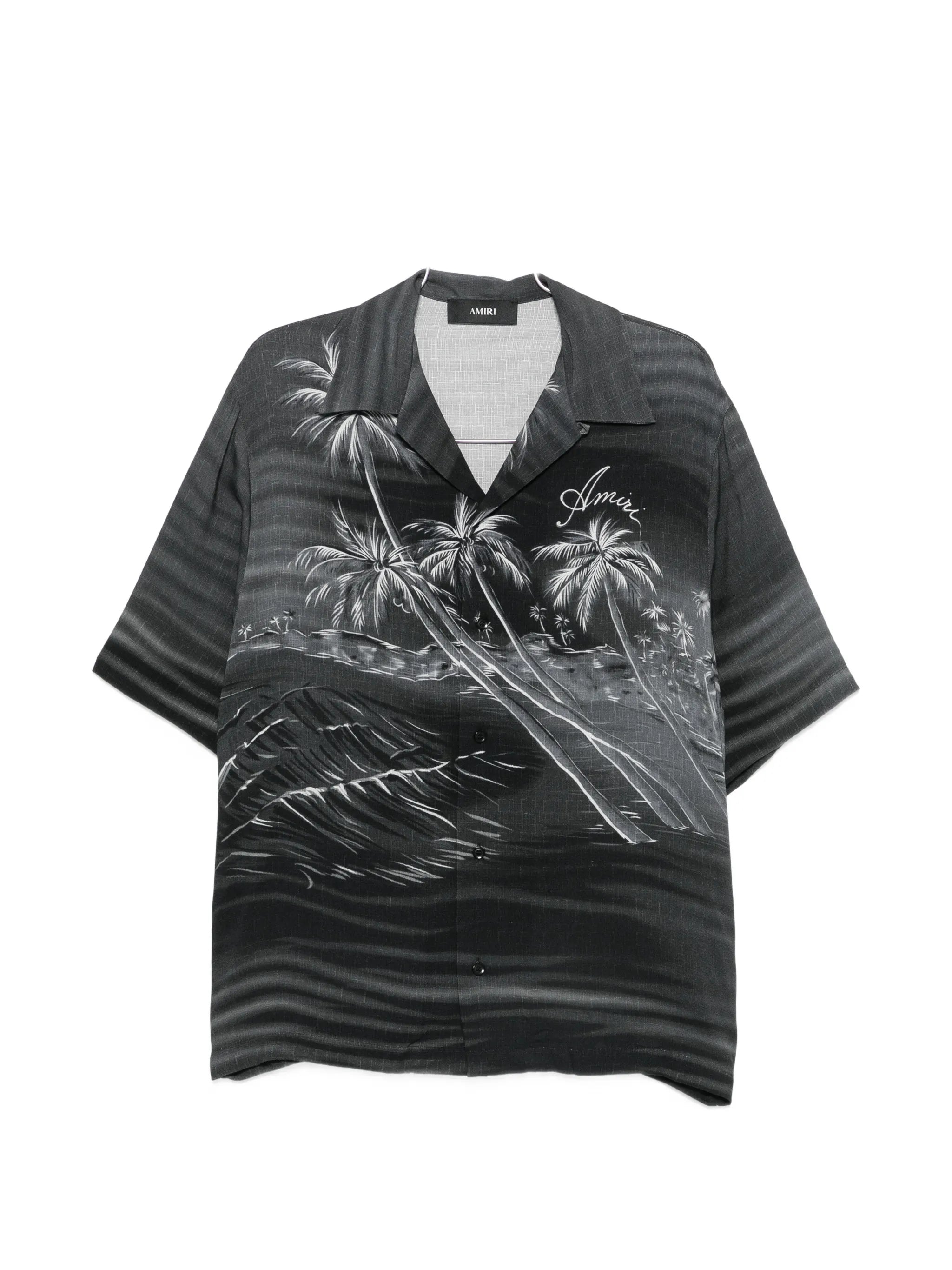 palm tree-print shirt