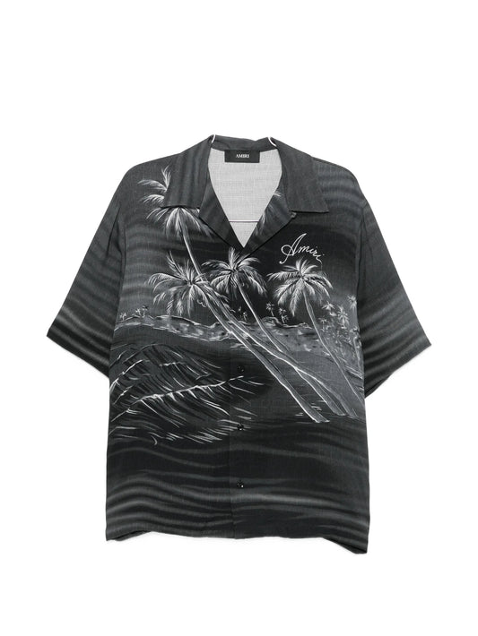 palm tree-print shirt