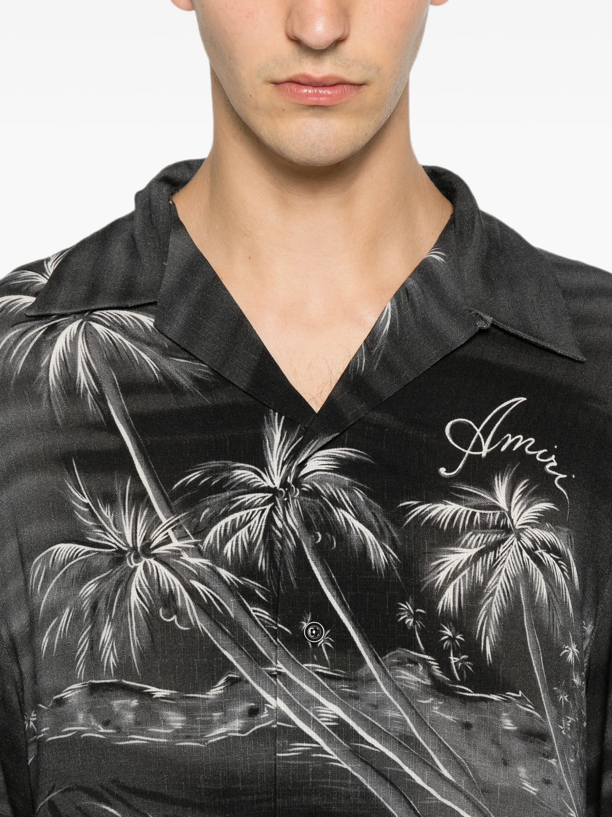 palm tree-print shirt