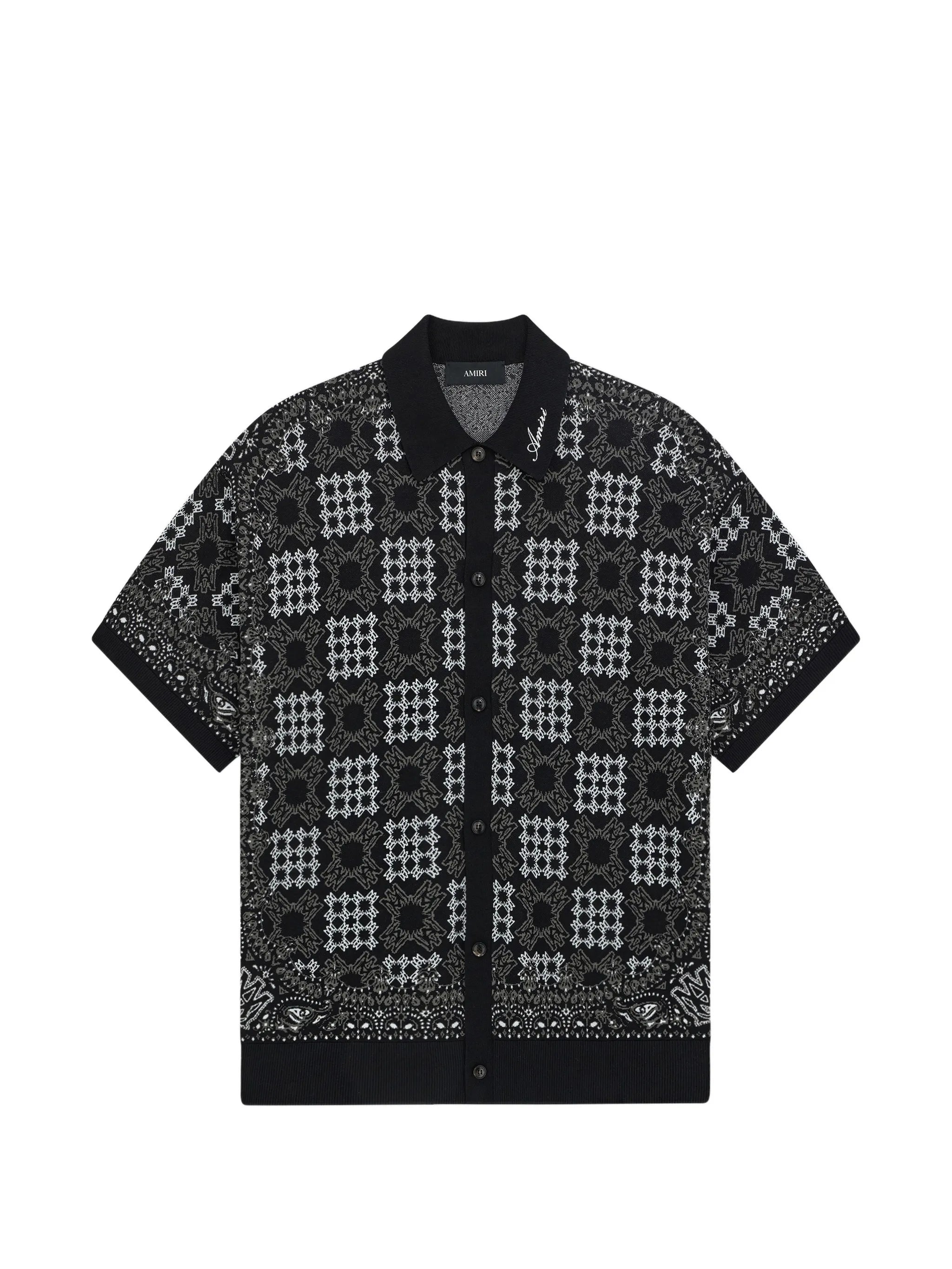 MA Quad checker crochet shirt