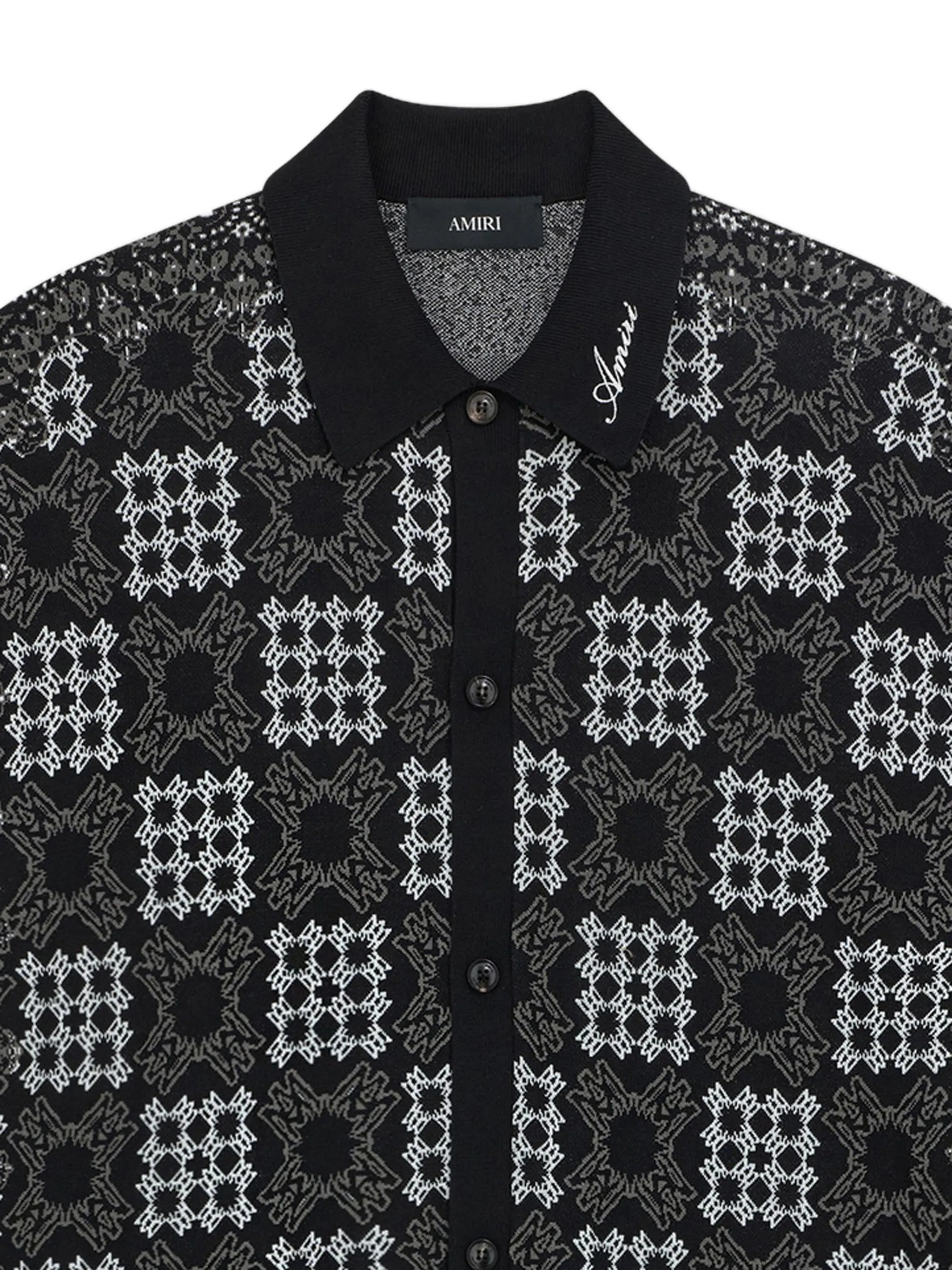 MA Quad checker crochet shirt