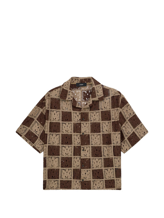 MA checker mesh os camp shirt